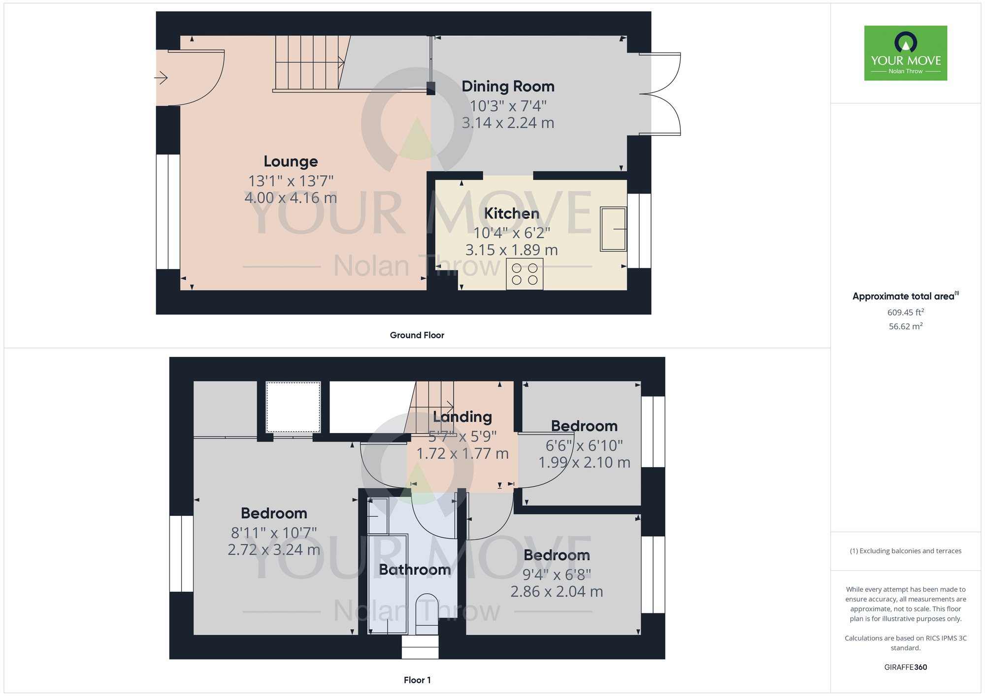 Floorplan of 3 bedroom Semi Detached House to rent, Beaumont Drive, Cherry Lodge, Northampton, NN3