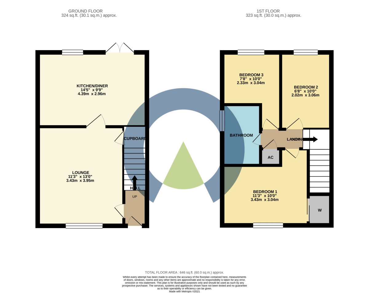 Floorplan of 3 bedroom Semi Detached House to rent, Barn Owl Close, Northampton, NN4