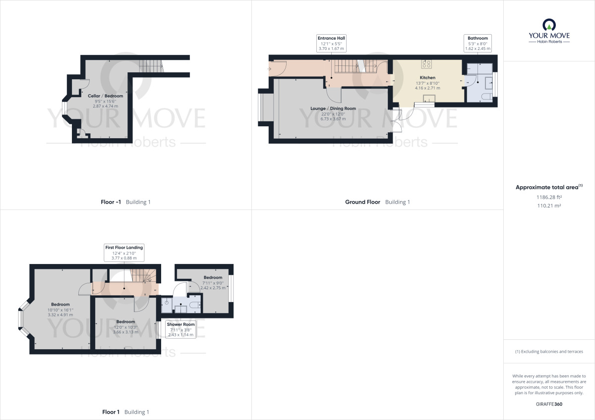 Floorplan of 4 bedroom Mid Terrace House to rent, Beaconsfield Terrace, Northampton, NN1