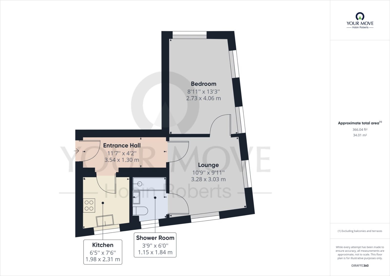 Floorplan of 1 bedroom  Flat to rent, Market Square, Northampton, NN1