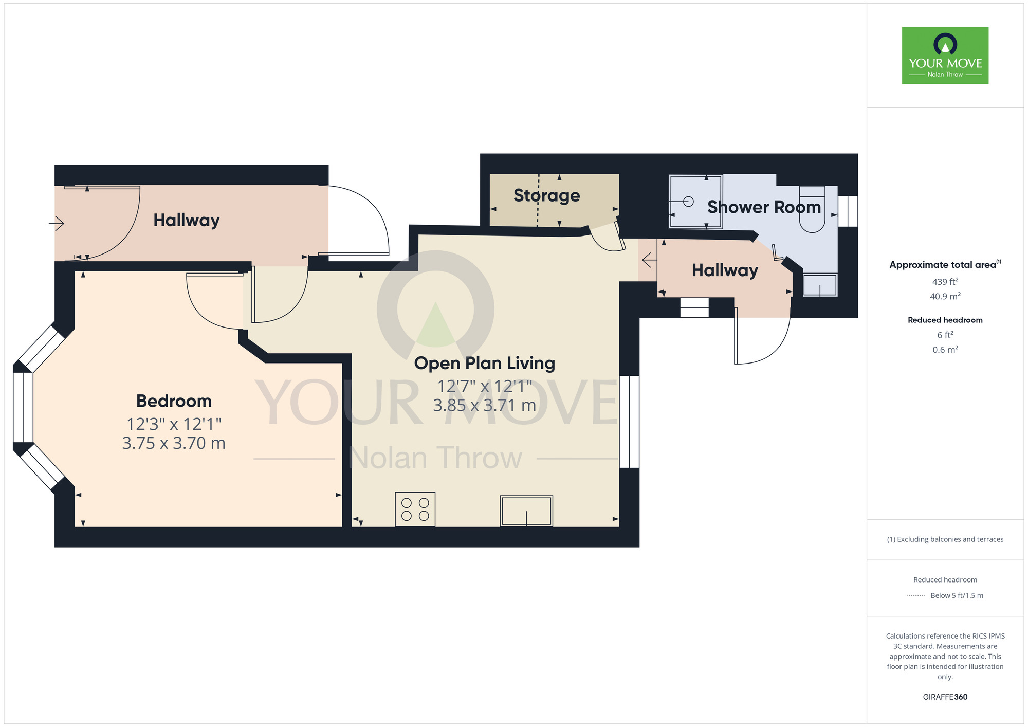 Floorplan of 1 bedroom  Flat to rent, Semilong Road, Semilong, Northampton, NN2