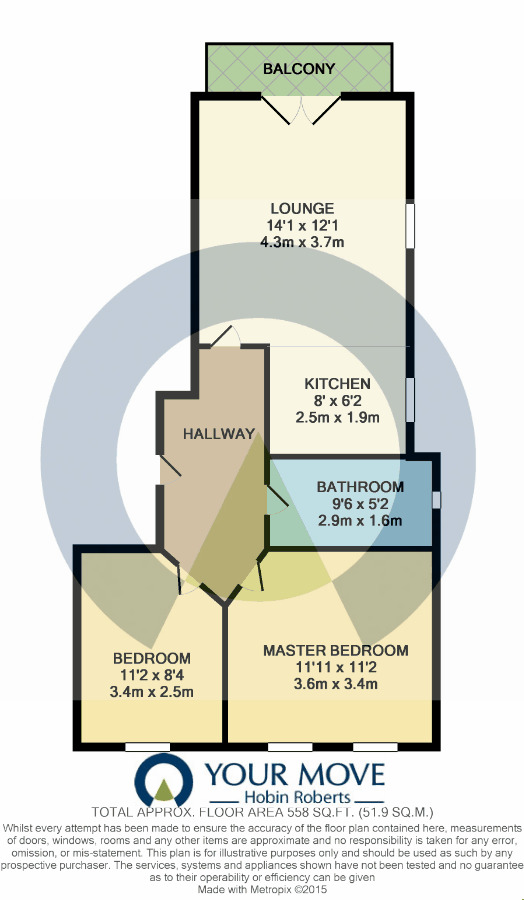 Floorplan of 2 bedroom  Flat to rent, Cattle Market Road, Northampton, NN1