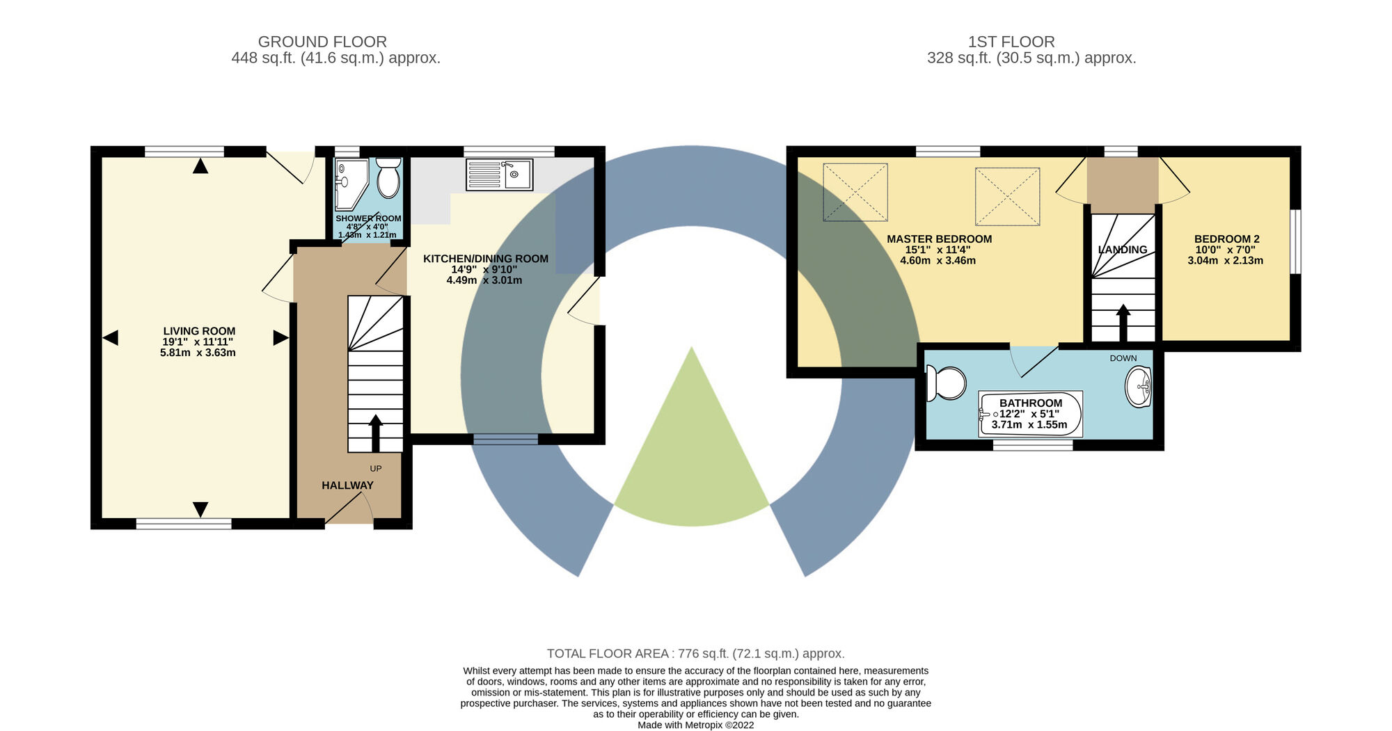 Floorplan of 2 bedroom Semi Detached House to rent, Chequers Lane, Grendon, Northampton, NN7