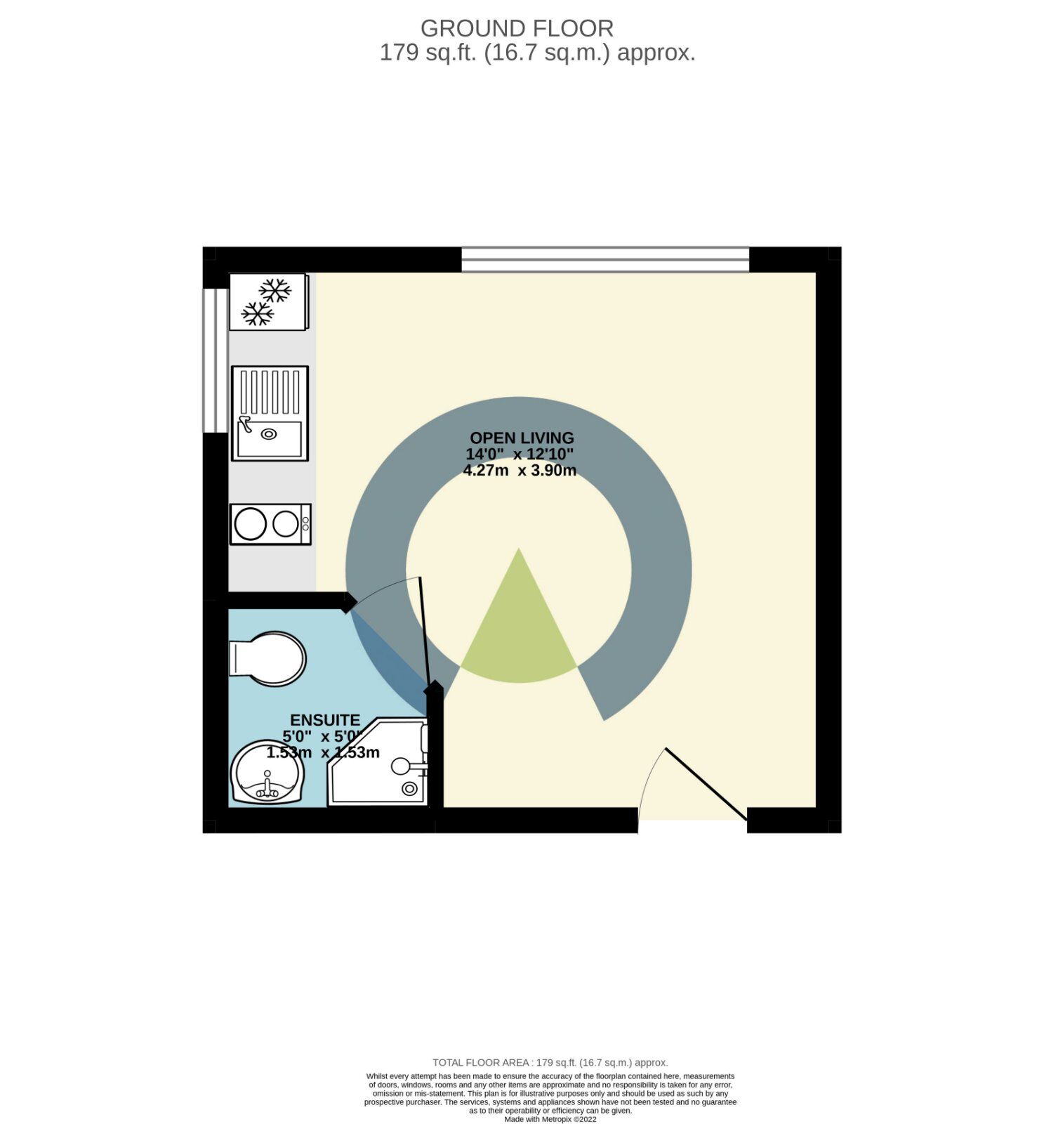 Floorplan of 1 bedroom  Flat to rent, Ladys Lane, Northampton, Northamptonshire, NN1
