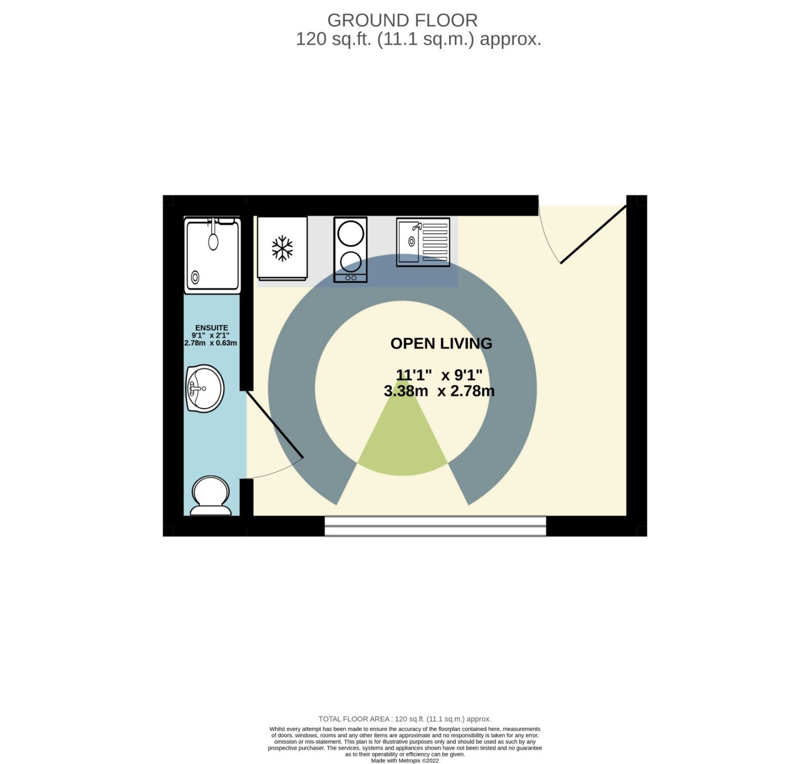 Floorplan of 1 bedroom Flat to rent, Ladys Lane, Northampton, Northamptonshire, NN1