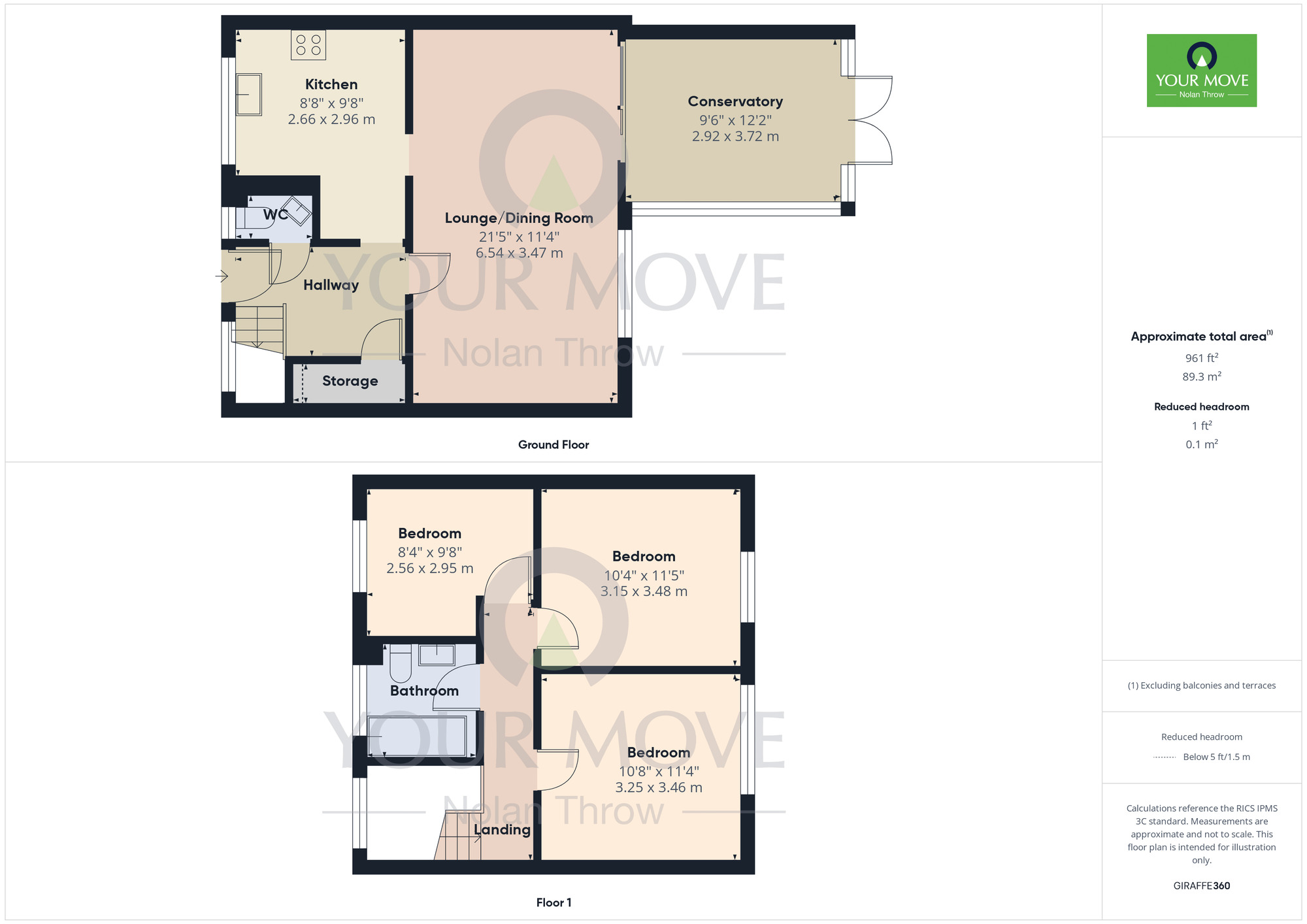 Floorplan of 3 bedroom Mid Terrace House to rent, Spelhoe Street, Southfields, Northampton, NN3
