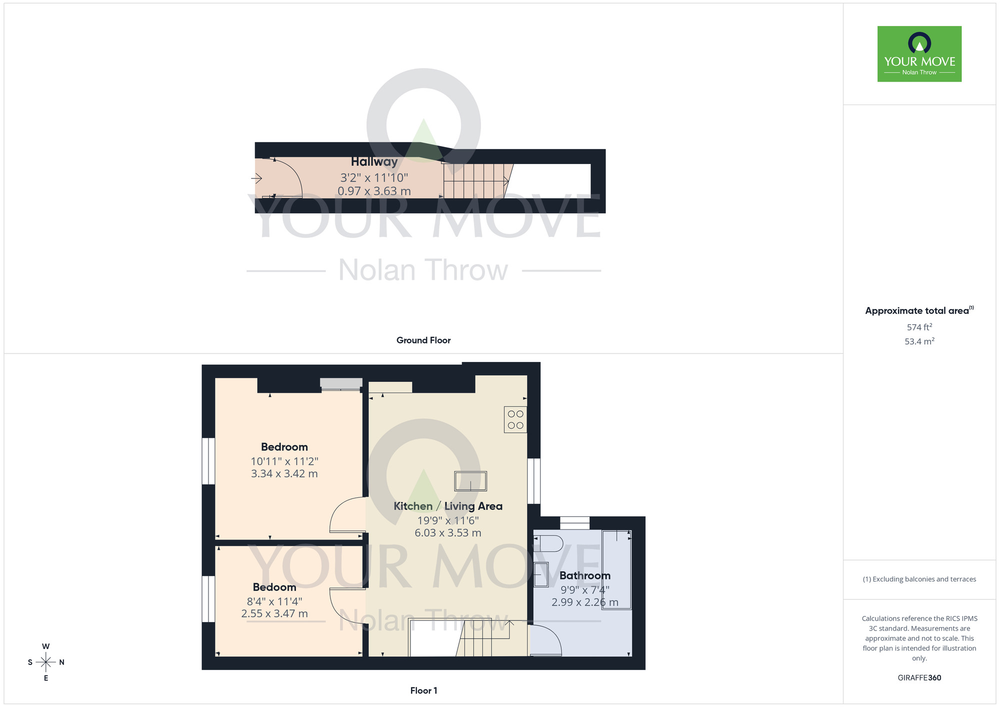 Floorplan of 2 bedroom Flat to rent, St. Michaels Road, Northampton, Northamptonshire, NN1
