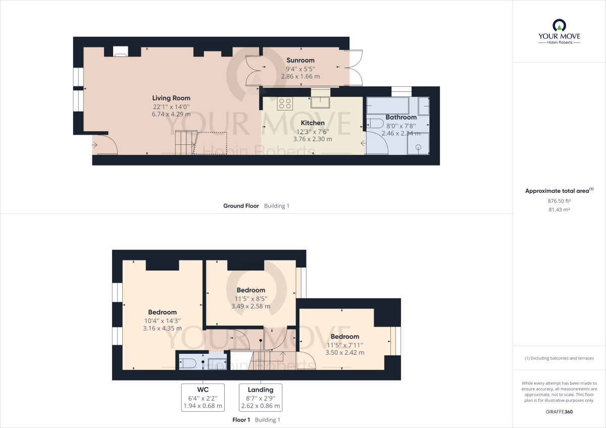Floorplan of 3 bedroom Mid Terrace House to rent, Euston Road, Far Cotton, Northampton, NN4