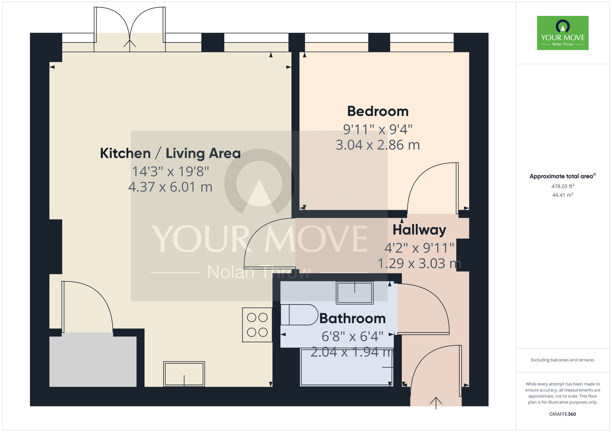 Floorplan of 1 bedroom Flat to rent, Bridge Street, Northampton, NN1