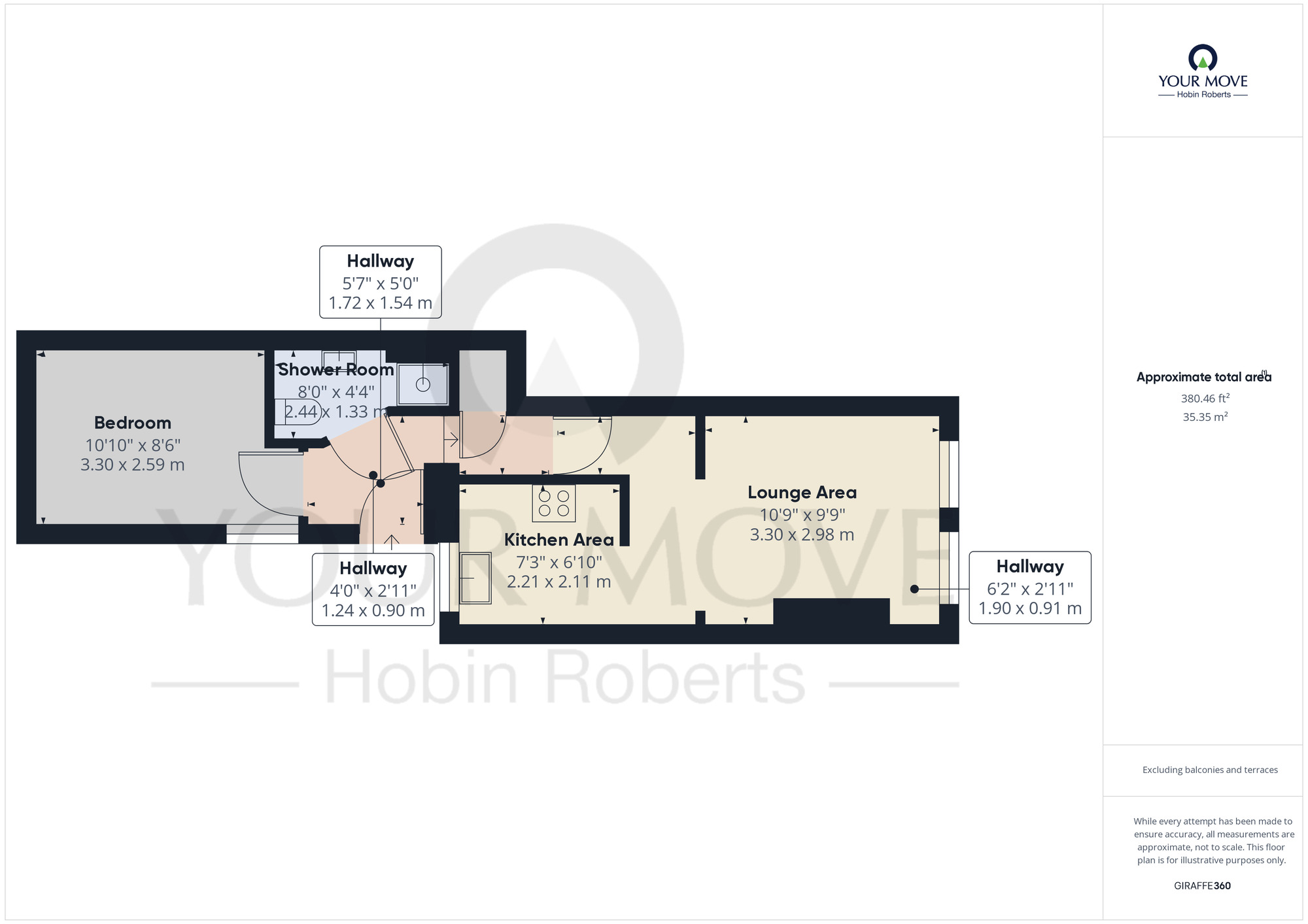 Floorplan of 1 bedroom Flat to rent, St. Michaels Road, Northampton, NN1