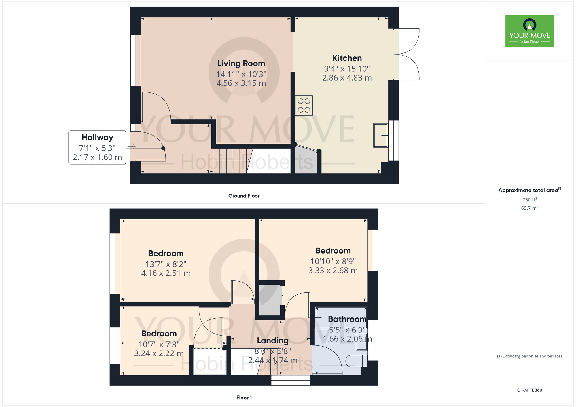 Floorplan of 3 bedroom Semi Detached House for sale, Acre Lane, Kingsthorpe, Northampton, NN2