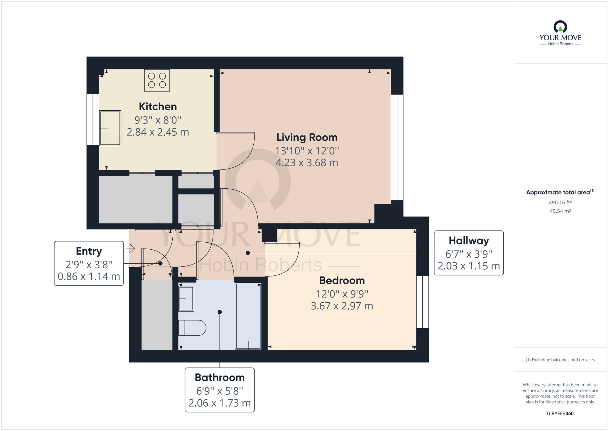 Floorplan of 1 bedroom  Flat for sale, Newnham Road, Kingsthorpe, Northampton, NN2