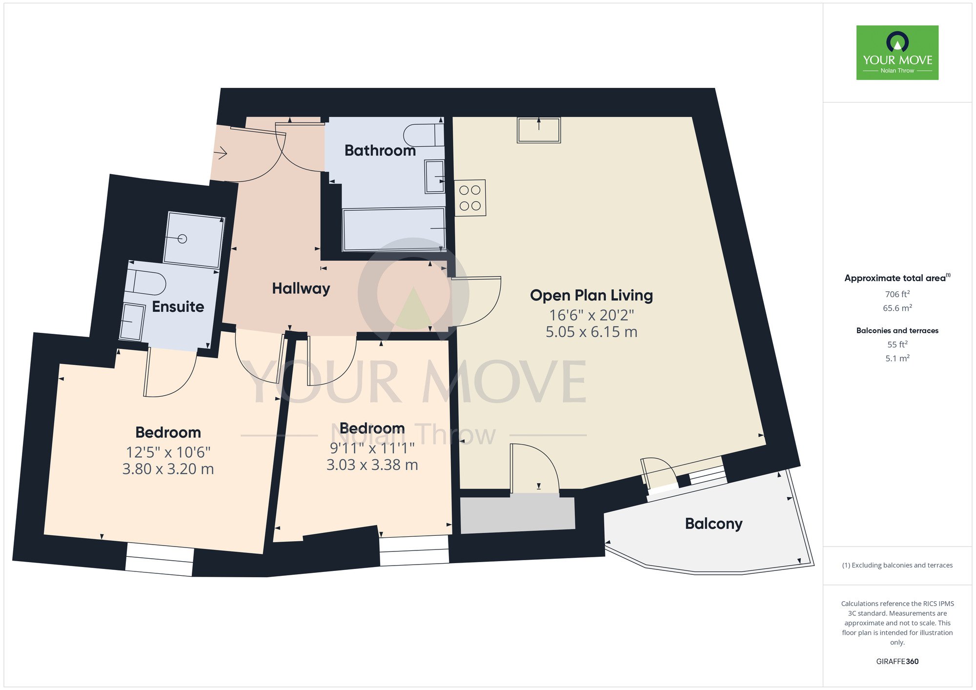 Floorplan of 2 bedroom  Flat for sale, Woolmonger Street, Northampton, NN1