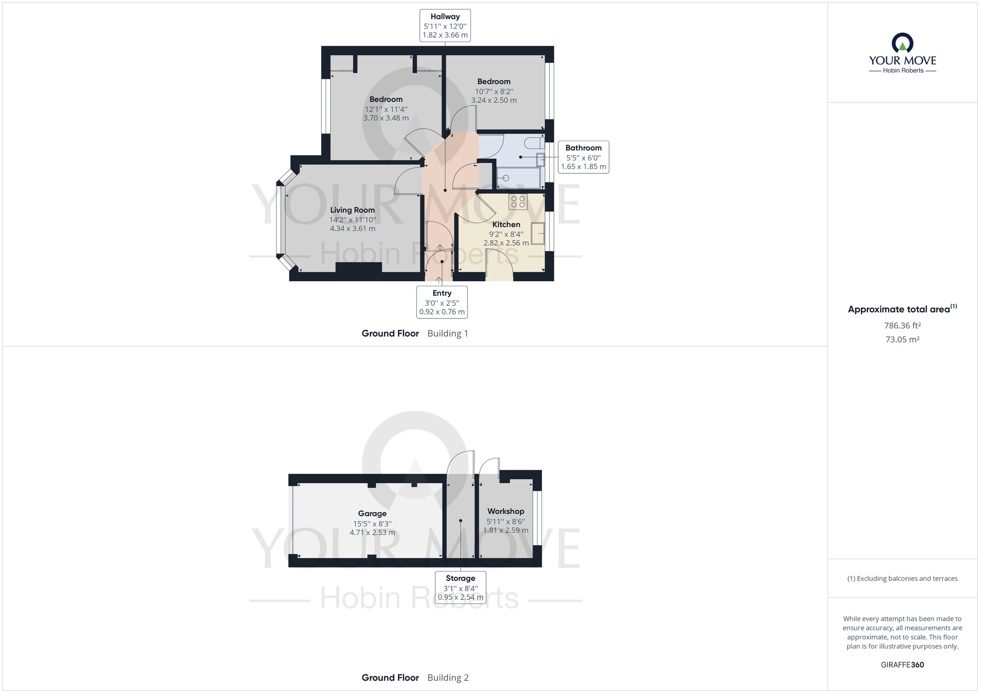 Floorplan of 2 bedroom Semi Detached Bungalow for sale, Spinney Hill Crescent, Spinney Hill, Northampton, NN3
