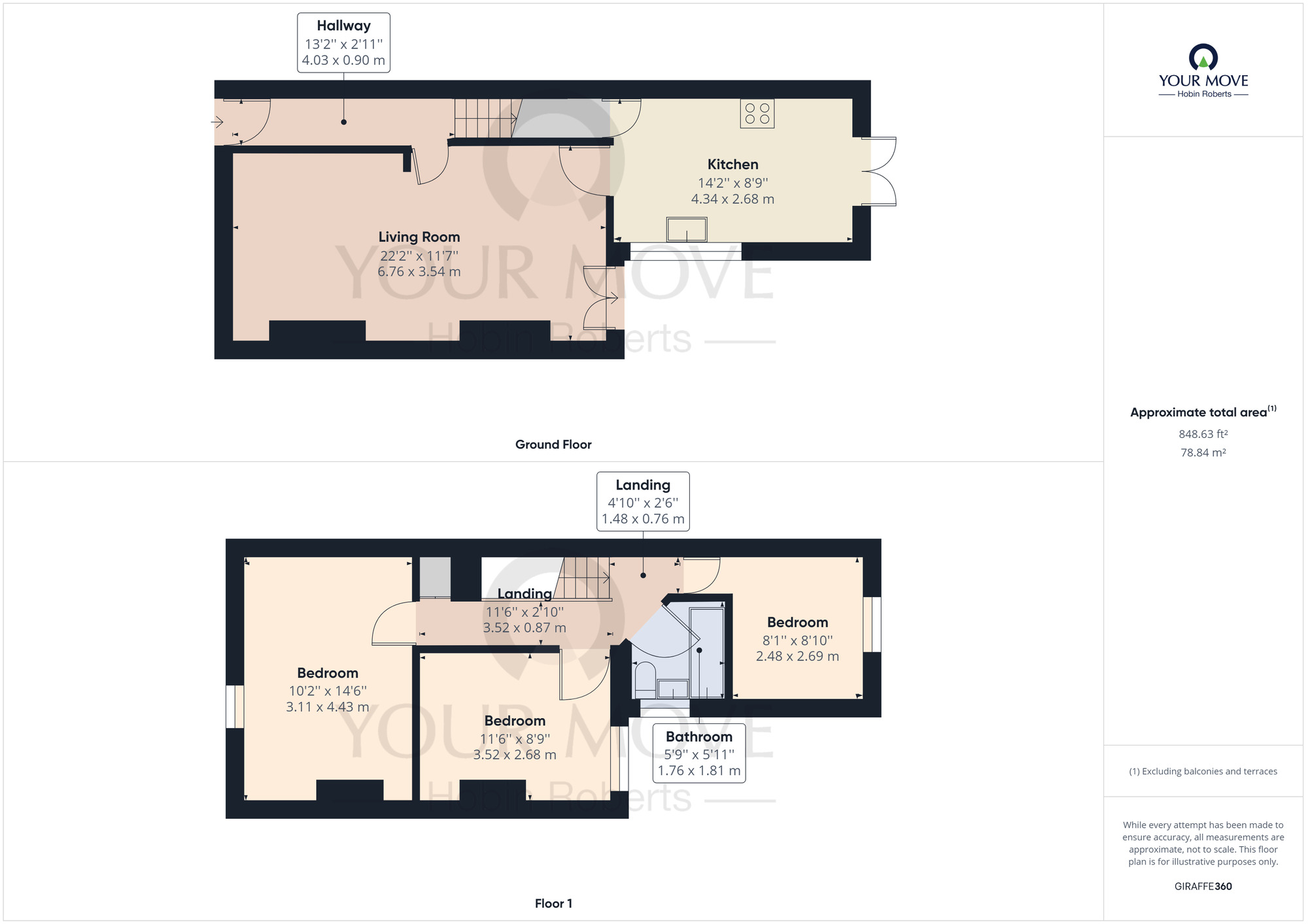 Floorplan of 3 bedroom Mid Terrace House to rent, Abbey Street, St James, Northampton, NN5