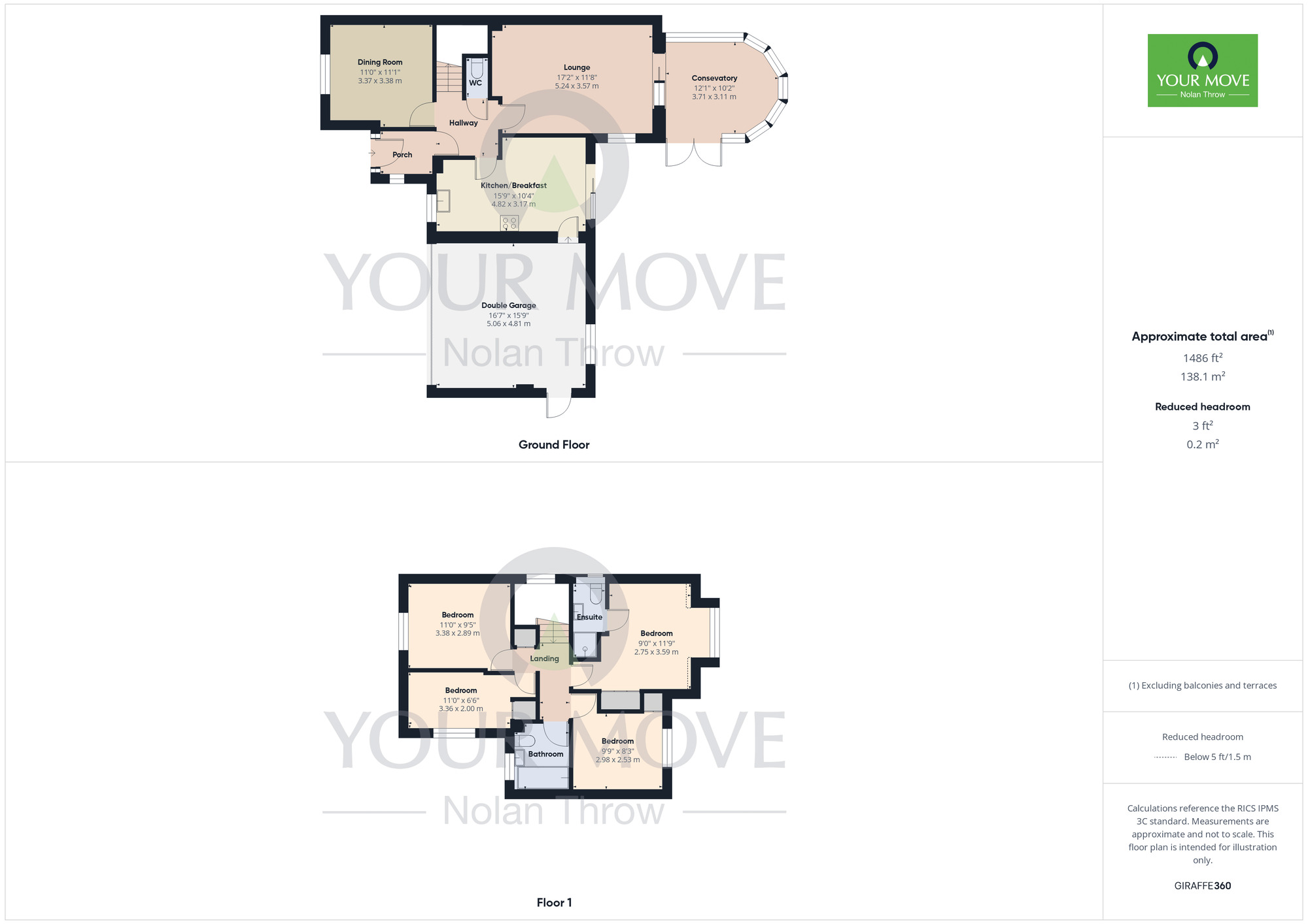 Floorplan of 4 bedroom Detached House for sale, Orchard Way, Harpole, Northamptonshire, NN7