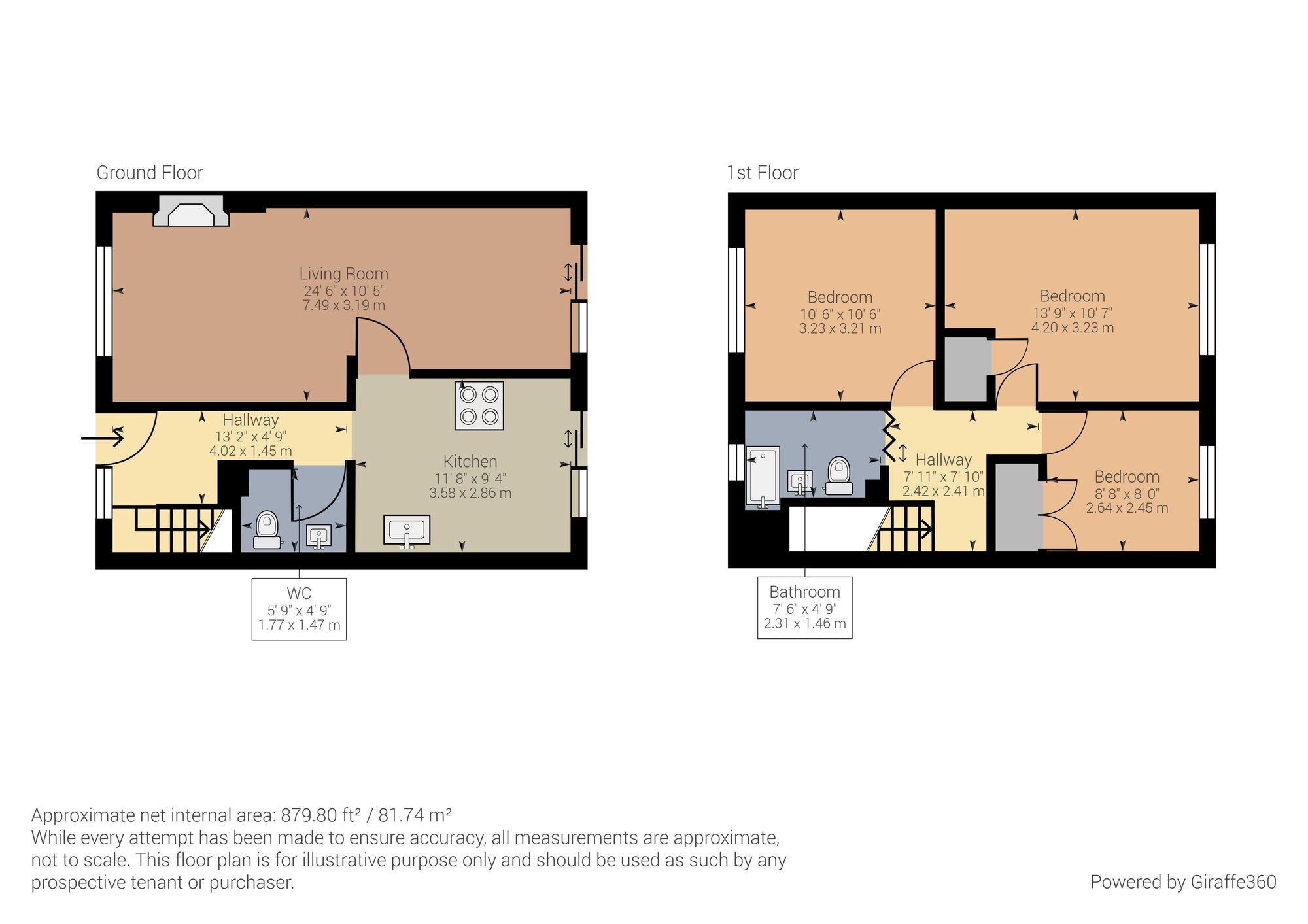 Floorplan of 3 bedroom Mid Terrace House for sale, Stockmead Road, Northampton, NN3