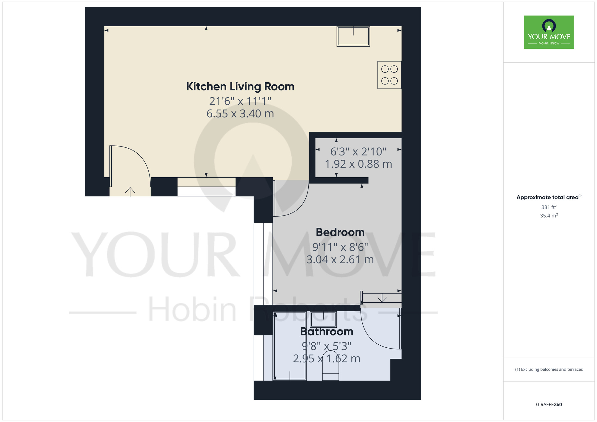 Floorplan of 1 bedroom Flat to rent, St. Michaels Road, Northampton, NN1