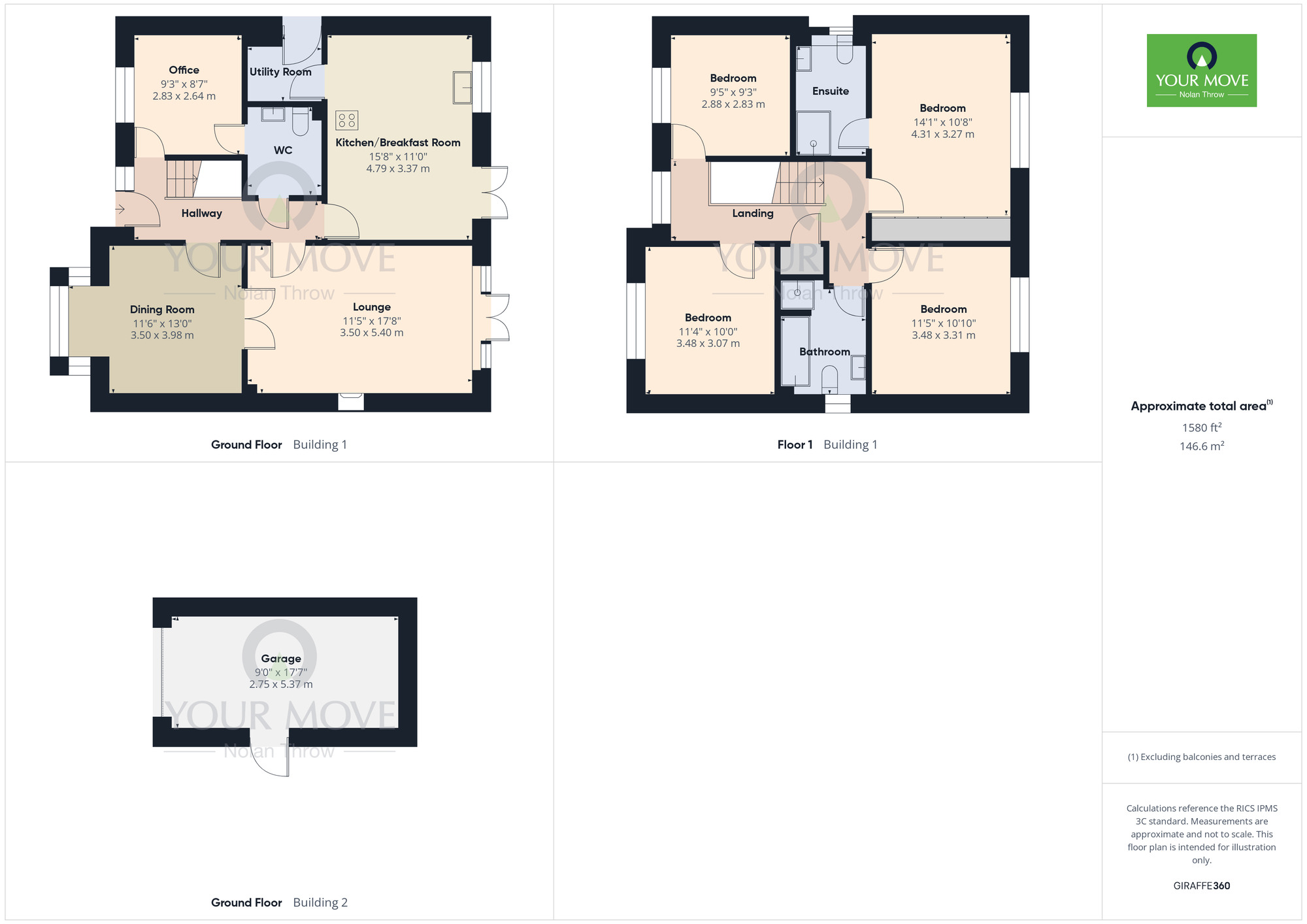 Floorplan of 4 bedroom Detached House for sale, Station Mews, Great Billing, Northampton, NN3