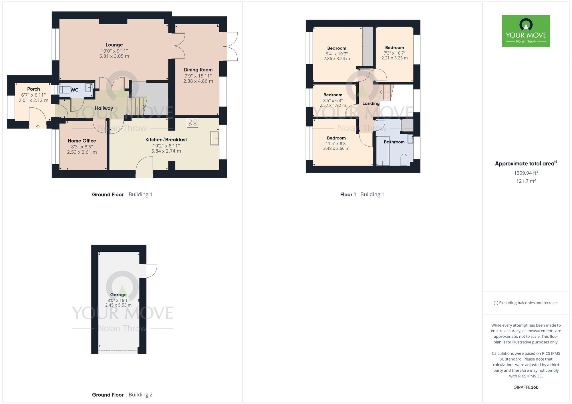 Floorplan of 4 bedroom Detached House for sale, Lakeside Drive, Ecton Brook, Northampton, NN3