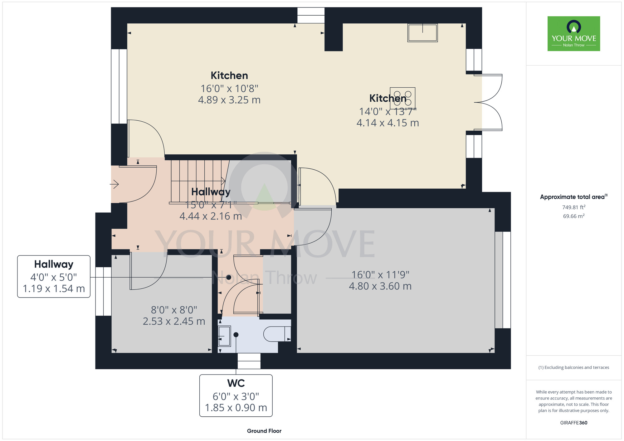Floorplan of 4 bedroom Detached House for sale, Hanging Barrows, Boughton, Northamptonshire, NN2