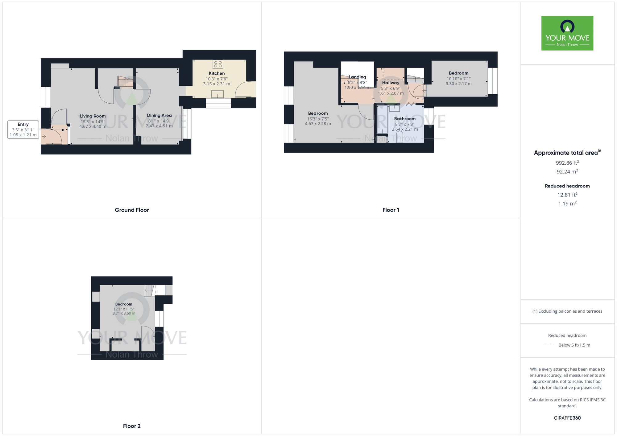 Floorplan of 3 bedroom End Terrace House for sale, Semilong Road, Semilong, Northampton, NN2