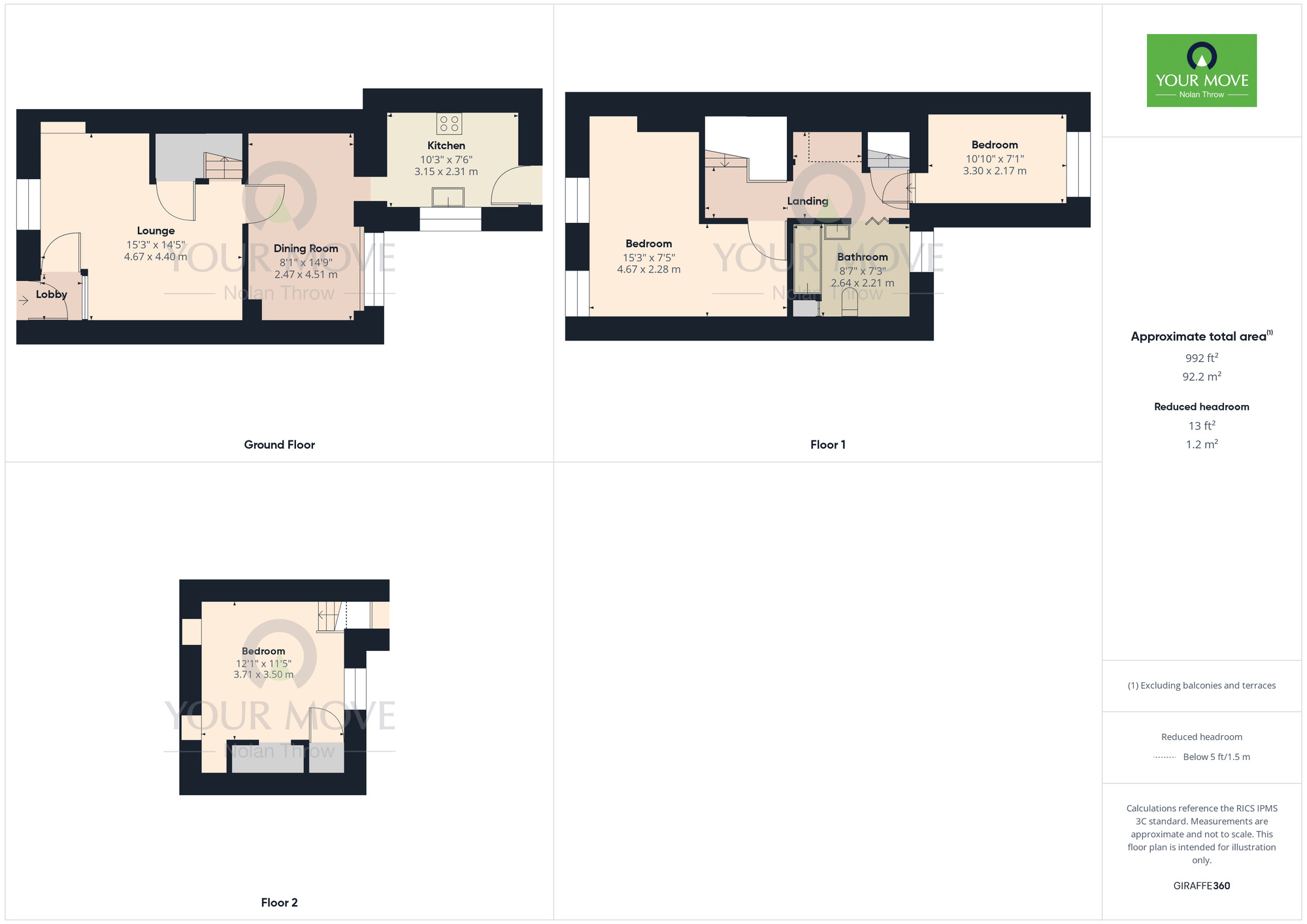 Floorplan of 3 bedroom End Terrace House for sale, Semilong Road, Semilong, Northampton, NN2