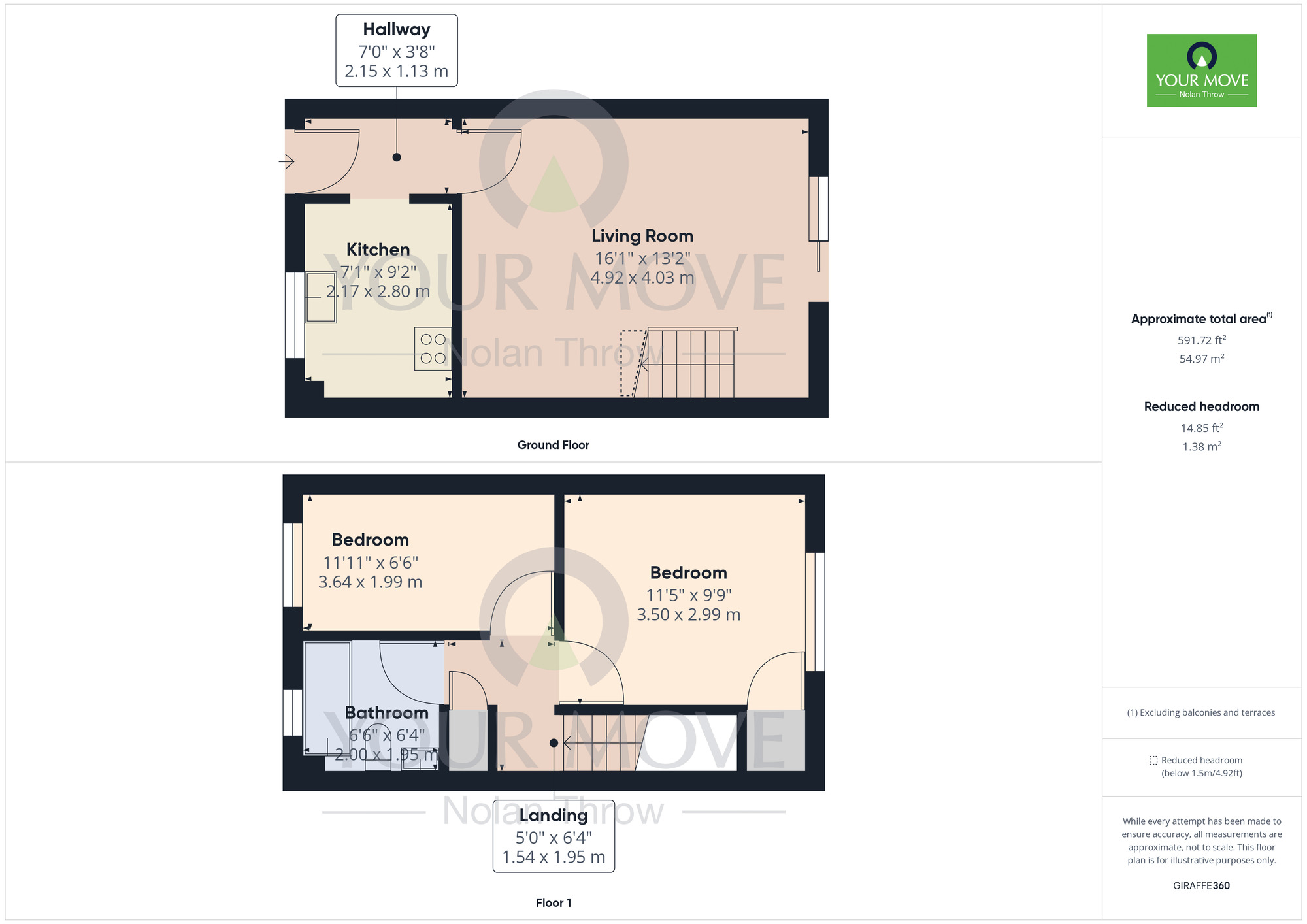 Floorplan of 2 bedroom Mid Terrace House for sale, Beech Close, Corby, NN17