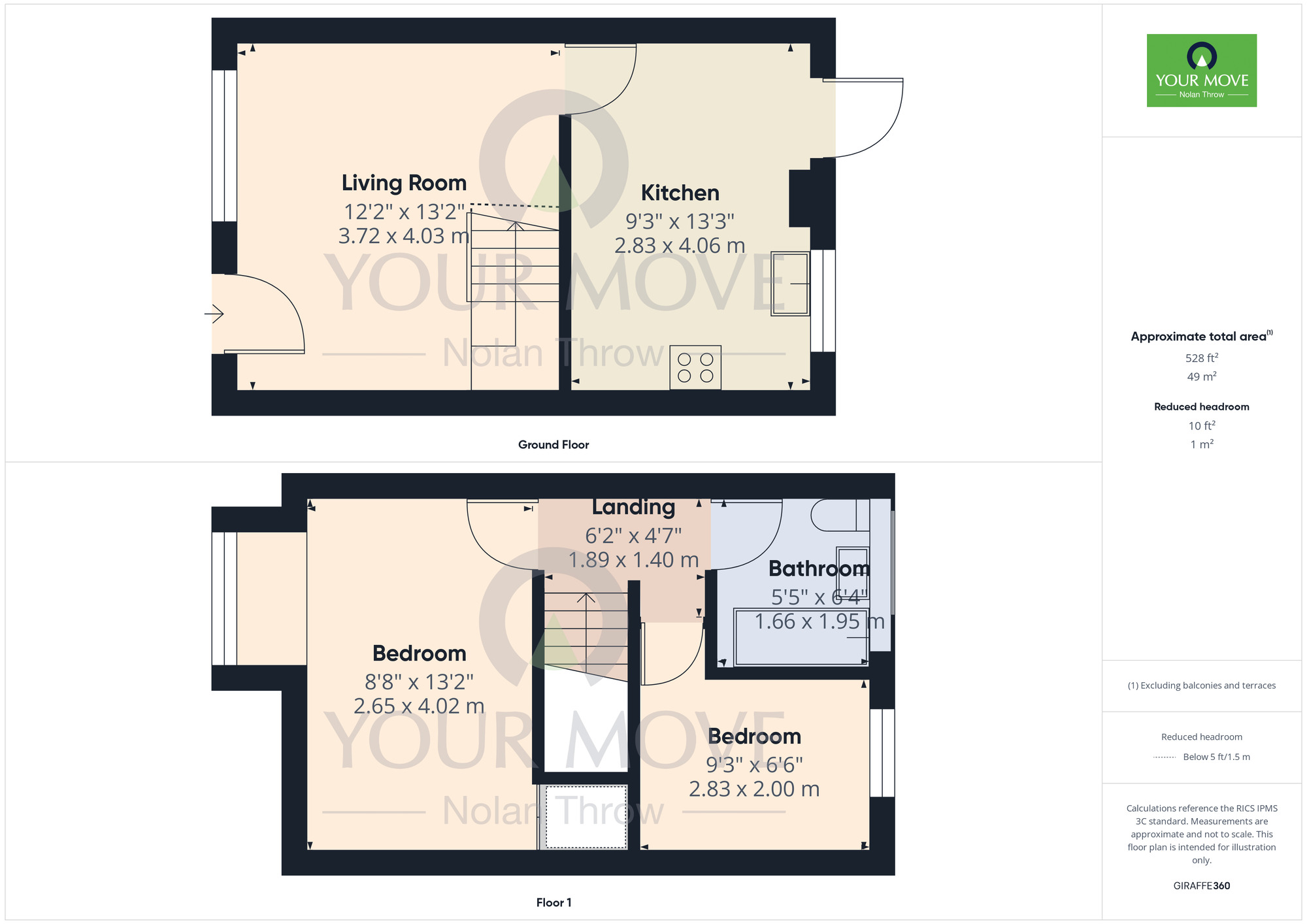 Floorplan of 2 bedroom End Terrace House to rent, Dore Close, Northampton, Northamptonshire, NN3