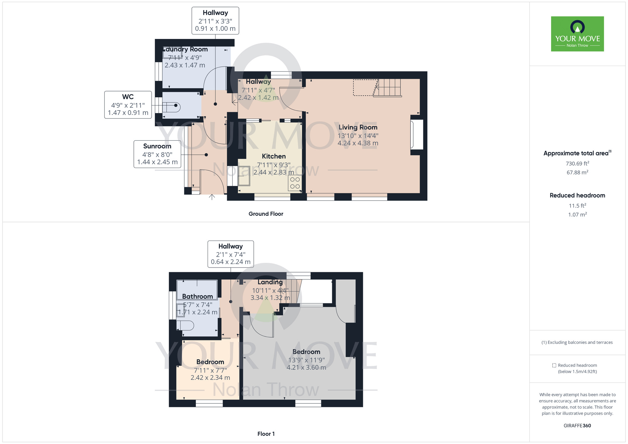 Floorplan of 2 bedroom Semi Detached House for sale, Forest Road, Piddington, Northampton, NN7