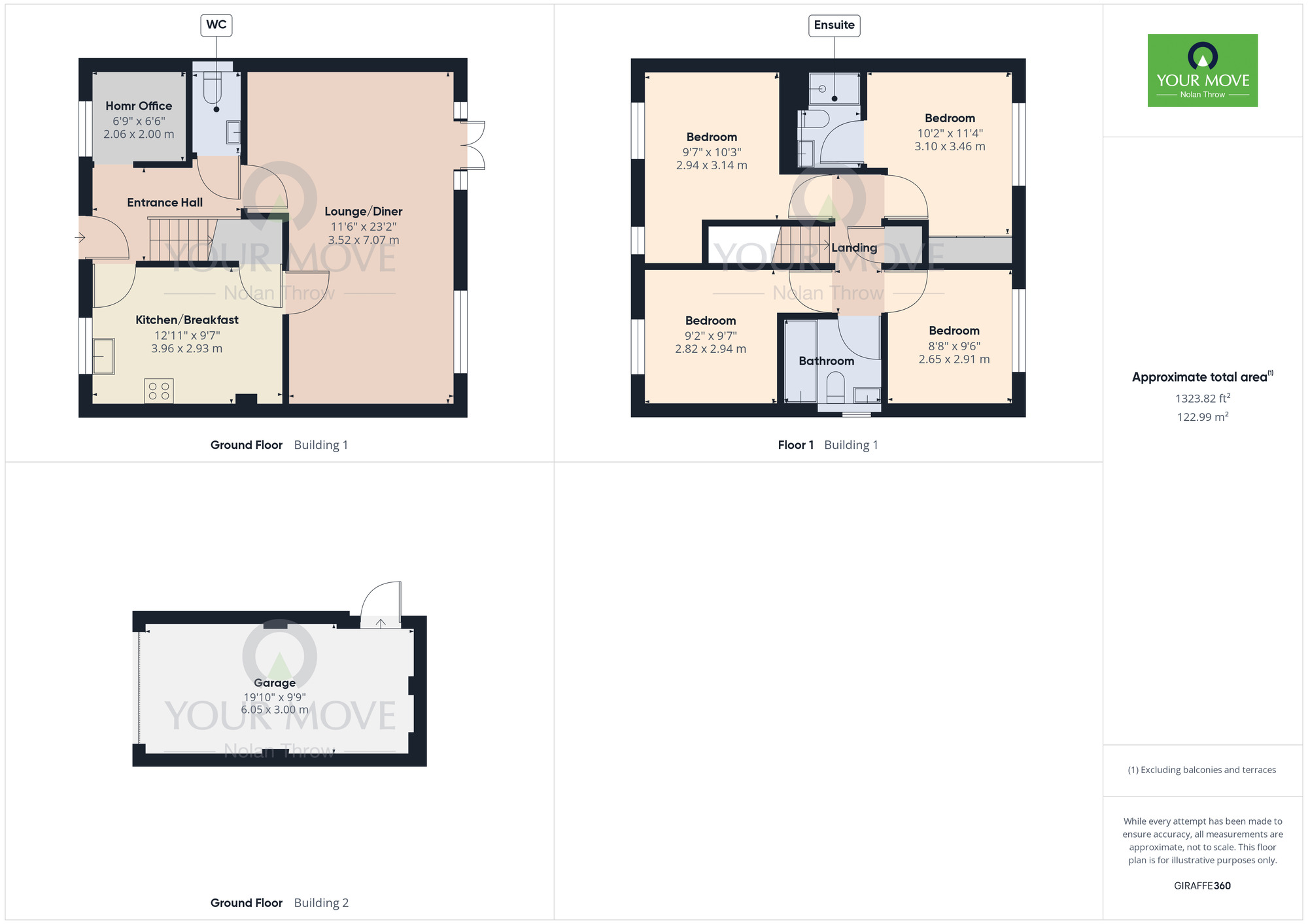 Floorplan of 4 bedroom Detached House for sale, Larbourne Park Road, Flore, Northamptonshire, NN7