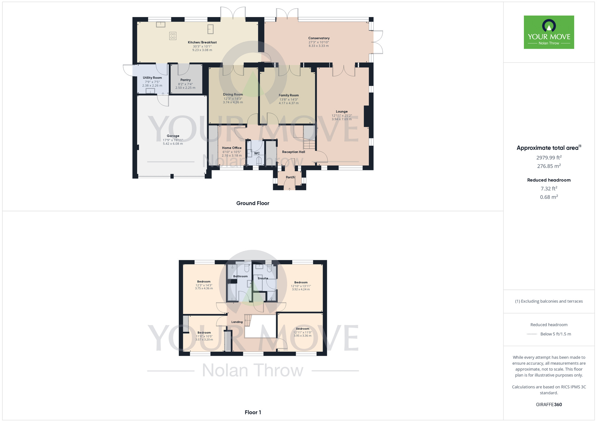 Floorplan of 4 bedroom Detached House for sale, Cottage Gardens, Great Billing, Northampton, NN3