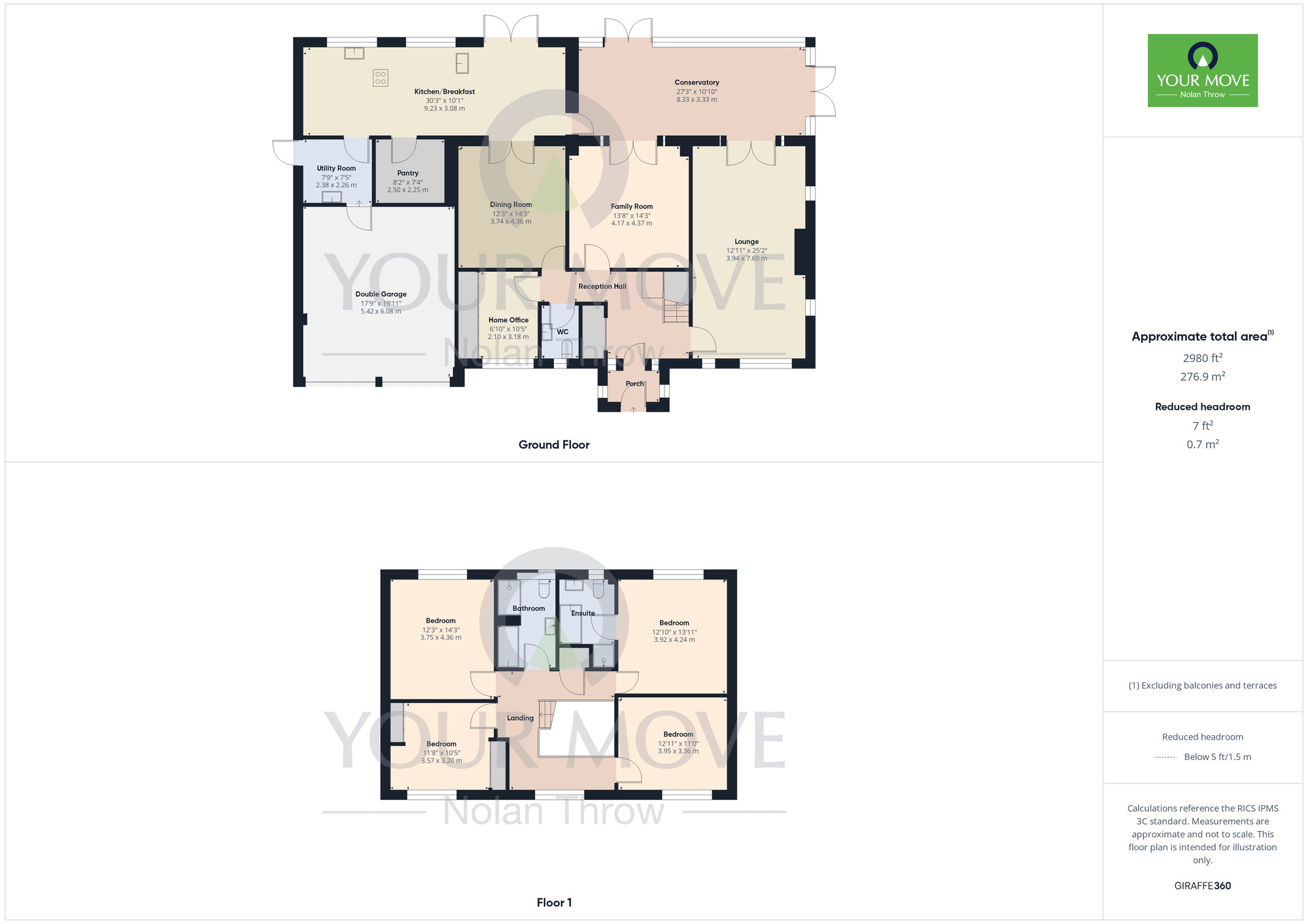 Floorplan of 4 bedroom Detached House for sale, Cottage Gardens, Great Billing, Northampton, NN3