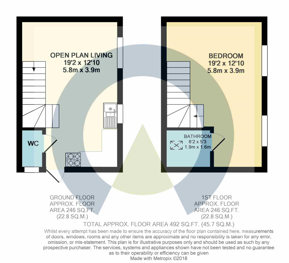 Floorplan of 1 bedroom Detached House to rent, South Street, Northampton, Northamptonshire, NN1