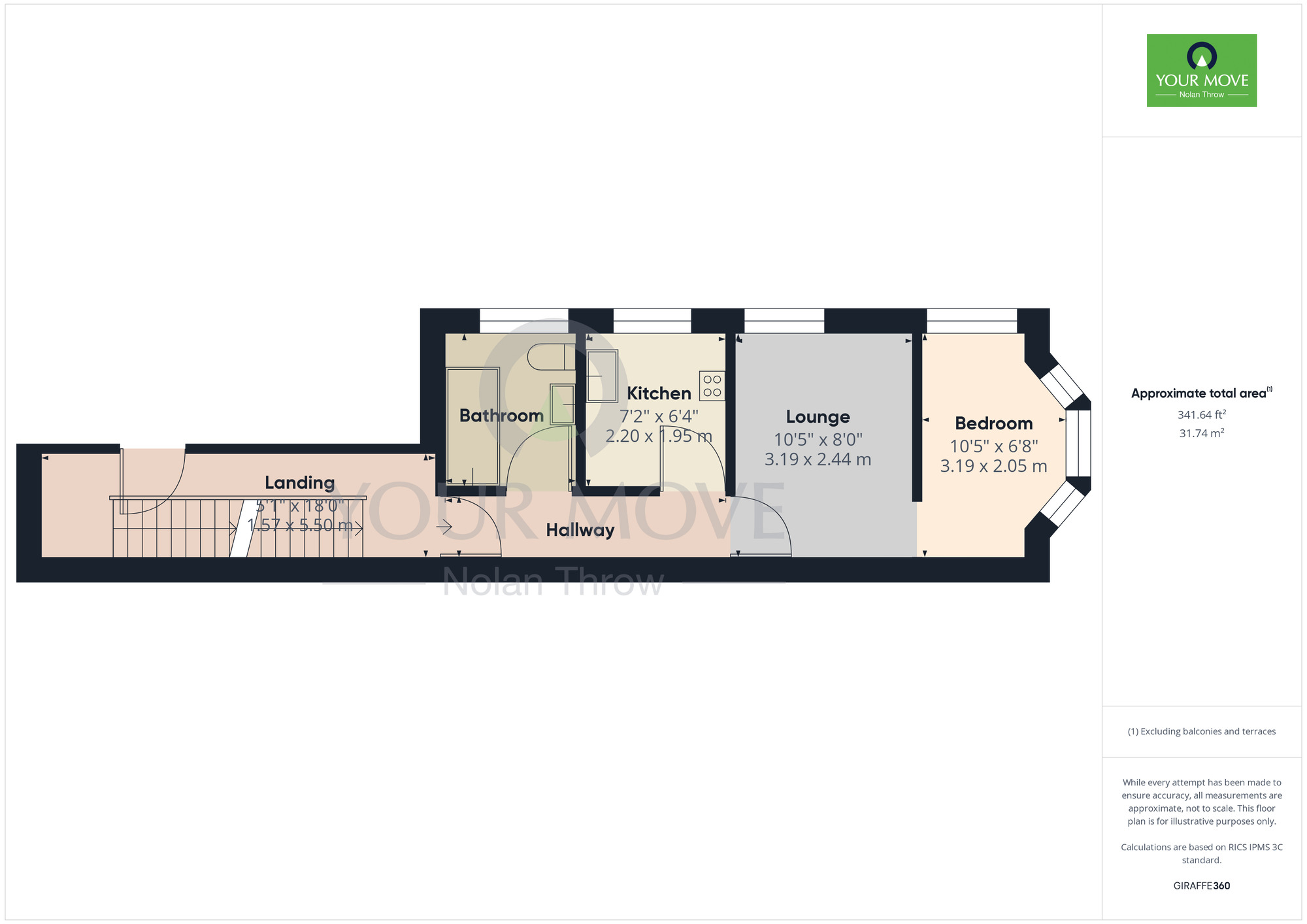 Floorplan of 1 bedroom  Flat for sale, The Mounts, Northampton, NN1
