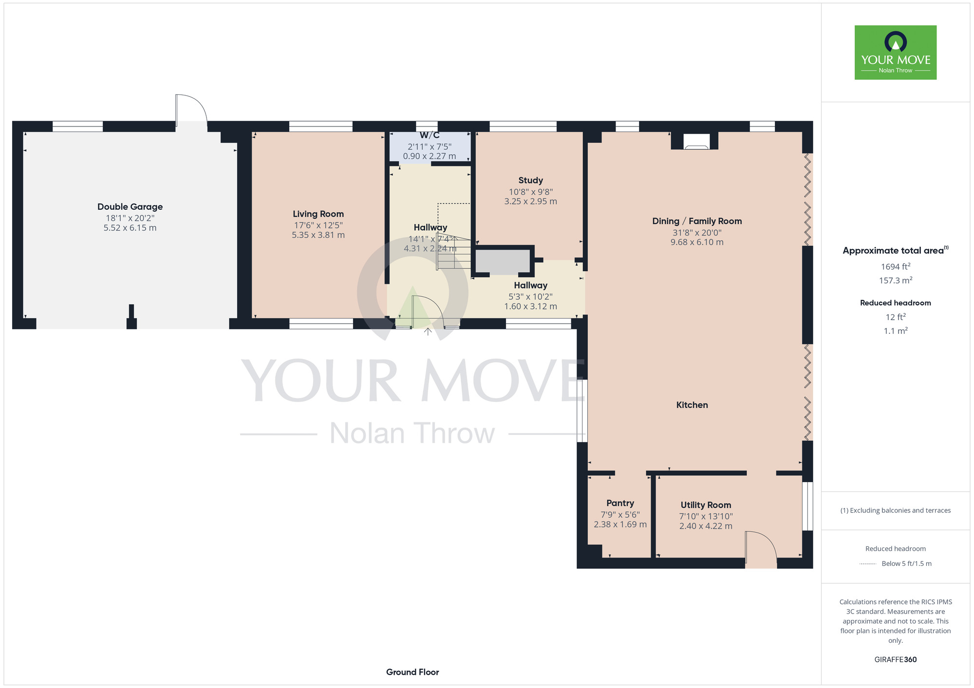 Floorplan of 5 bedroom Detached House for sale, Murcott, Long Buckby, Northamptonshire, NN6