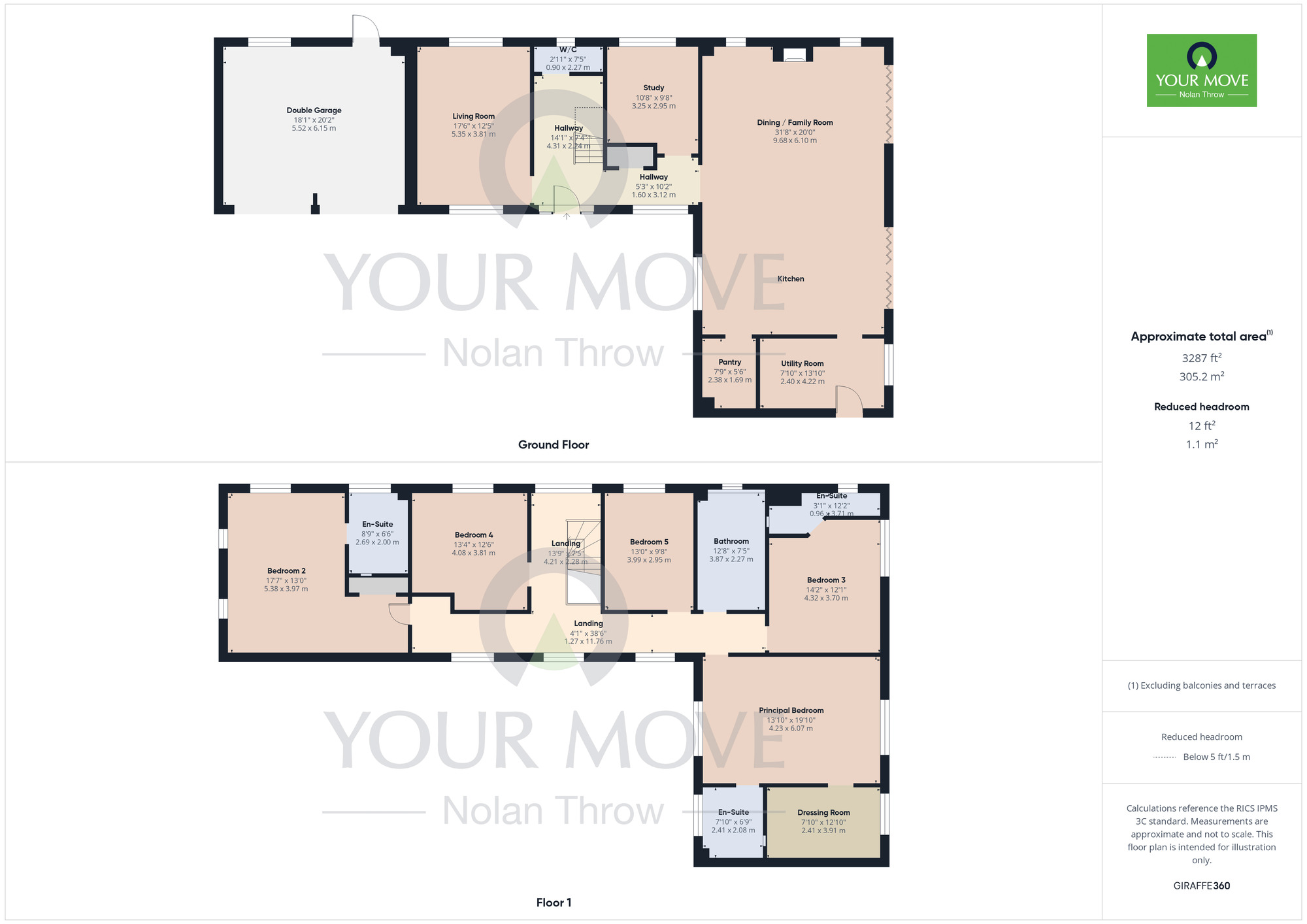 Floorplan of 5 bedroom Detached House for sale, Murcott, Long Buckby, Northamptonshire, NN6