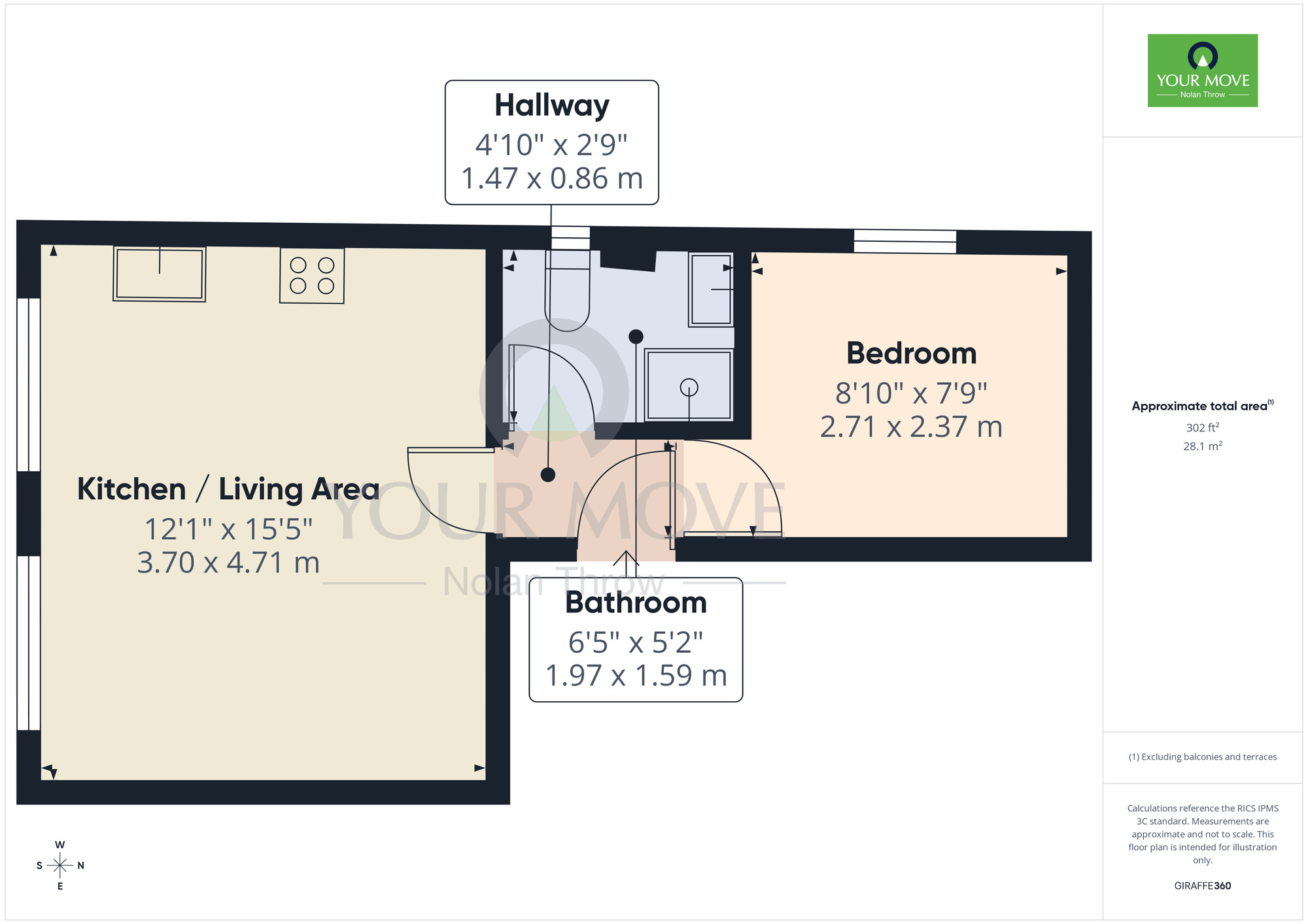 Floorplan of 1 bedroom Flat to rent, Gold Street, Northampton, Northamptonshire, NN1