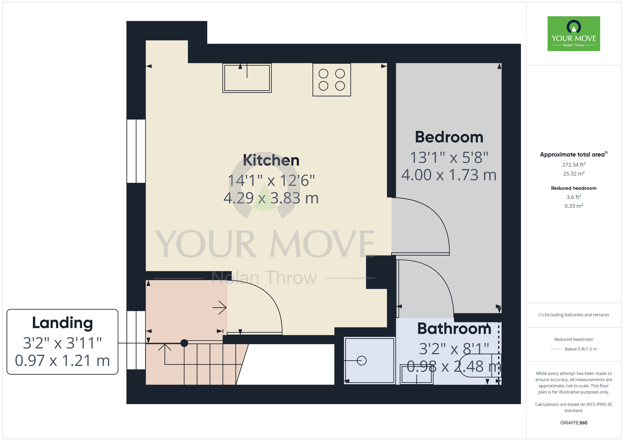 Floorplan of 1 bedroom Flat to rent, St. Pauls Road, Northampton, Northamptonshire, NN2