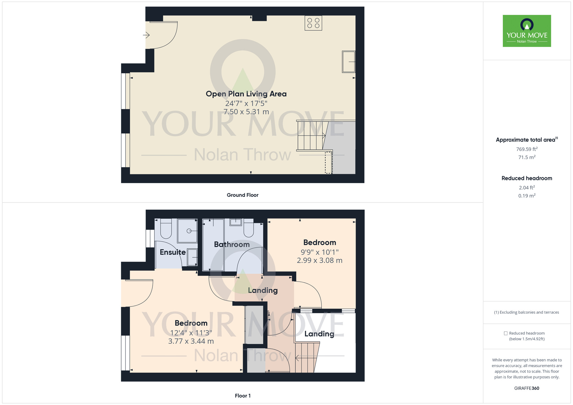 Floorplan of 2 bedroom Mid Terrace House to rent, Clare Street, Northampton, NN1