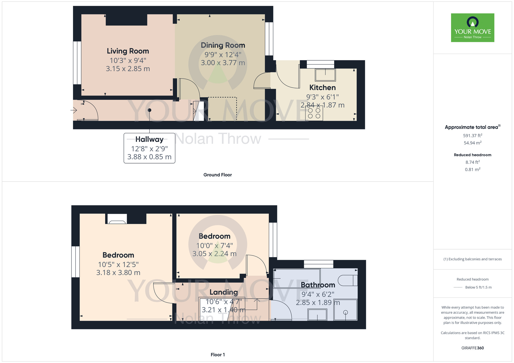Floorplan of 2 bedroom Mid Terrace House for sale, Junction Road, Poets Corner, Northampton, Northamptonshire, NN2