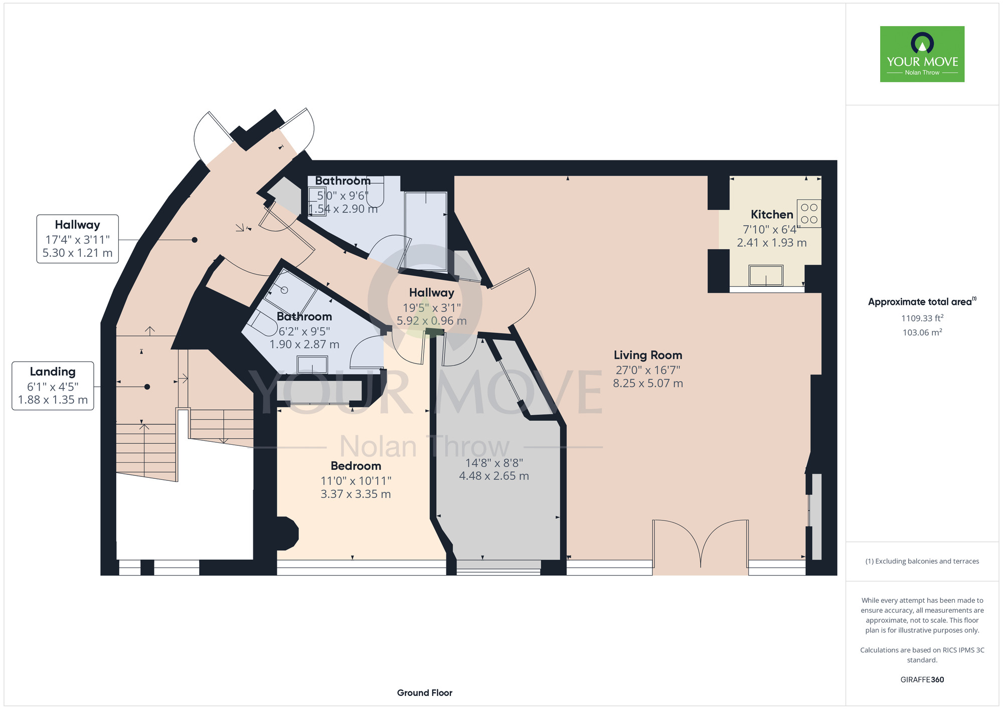 Floorplan of 2 bedroom  Flat for sale, Grove Road, Northampton, NN1