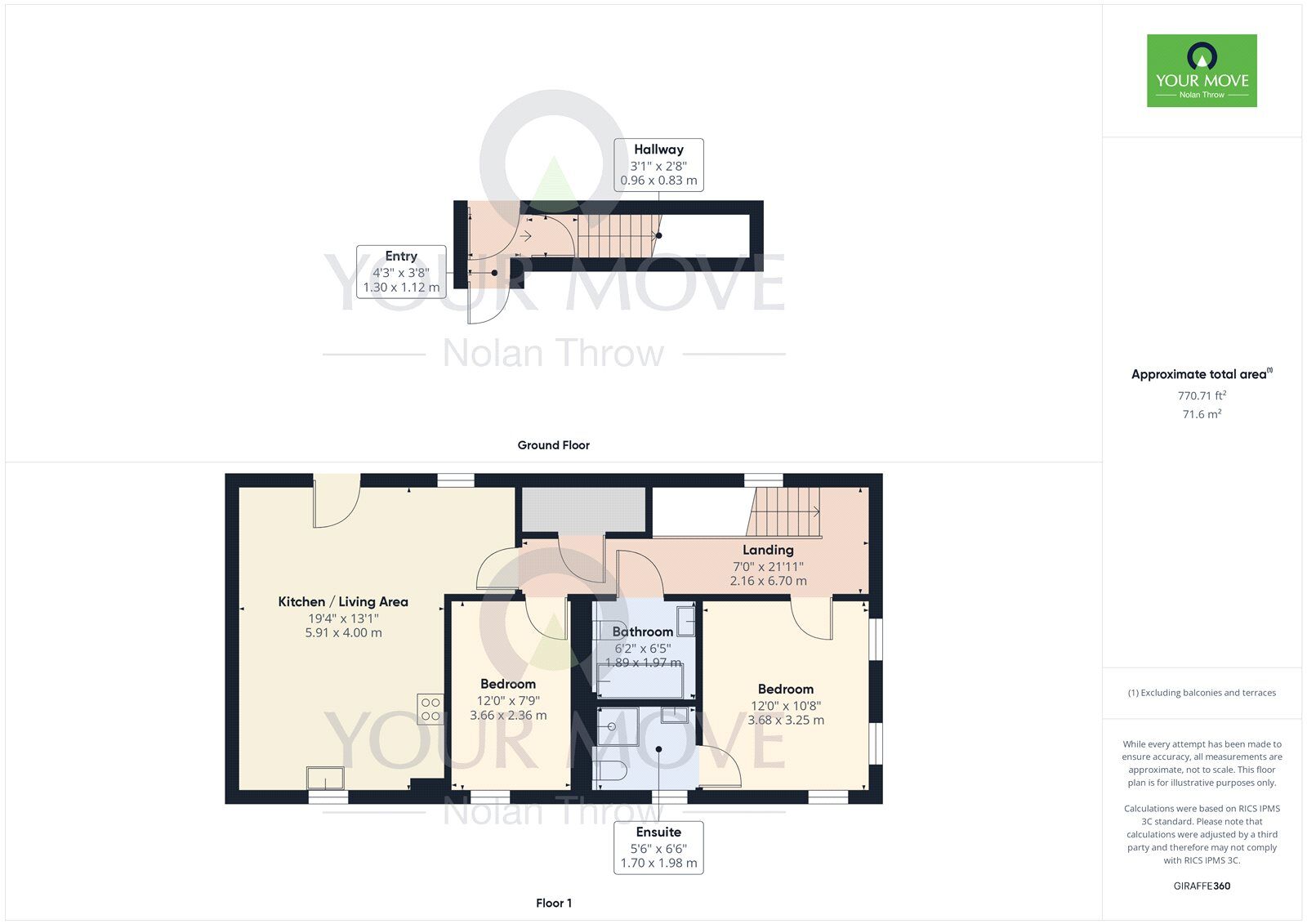 Floorplan of 2 bedroom  Flat for sale, Midland Road, Wellingborough, NN8