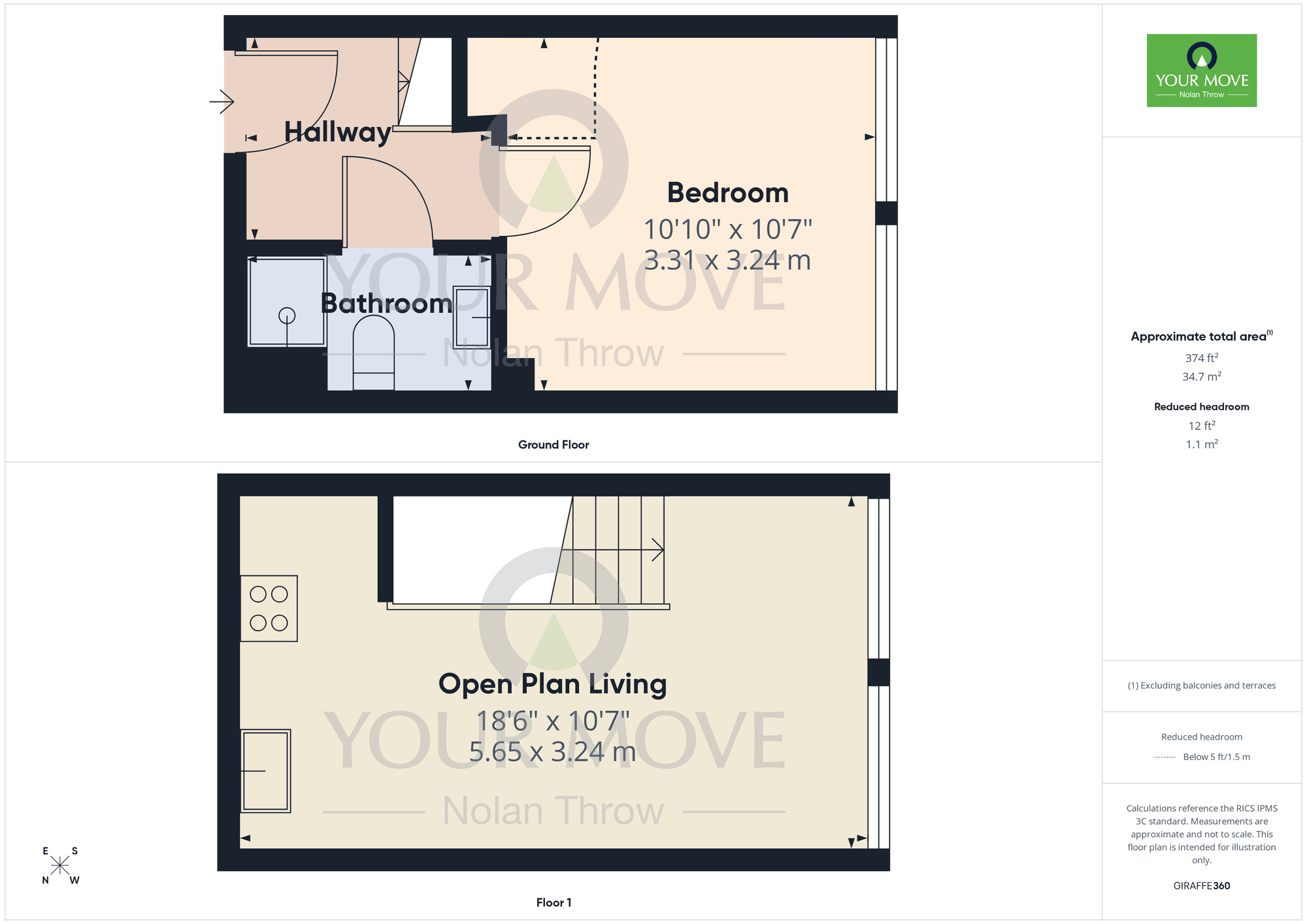 Floorplan of 1 bedroom Flat for sale, Derngate Lofts, Dengate, Northampton, NN1