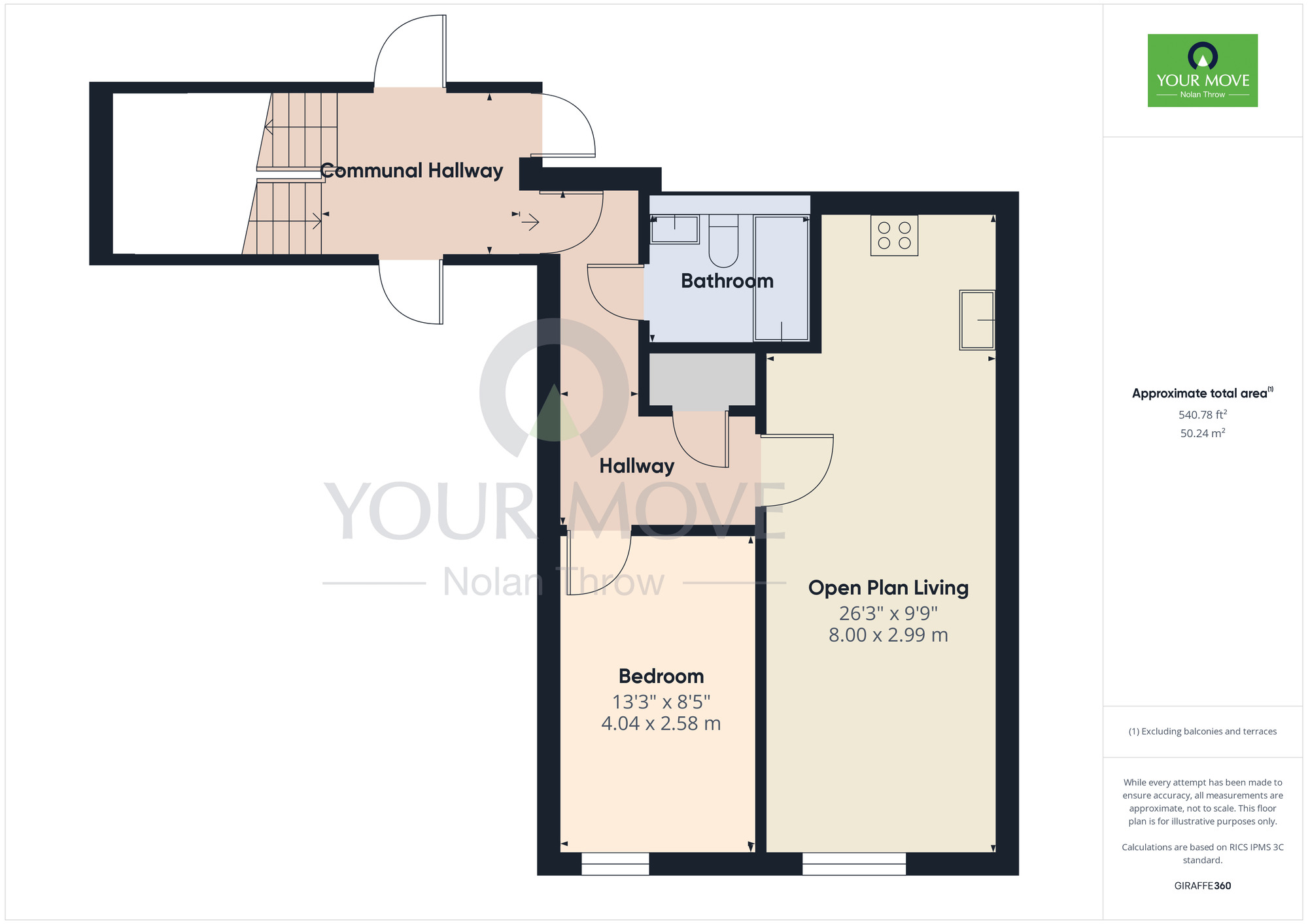 Floorplan of 1 bedroom  Flat for sale, Hazelwood Road, Northampton, NN1