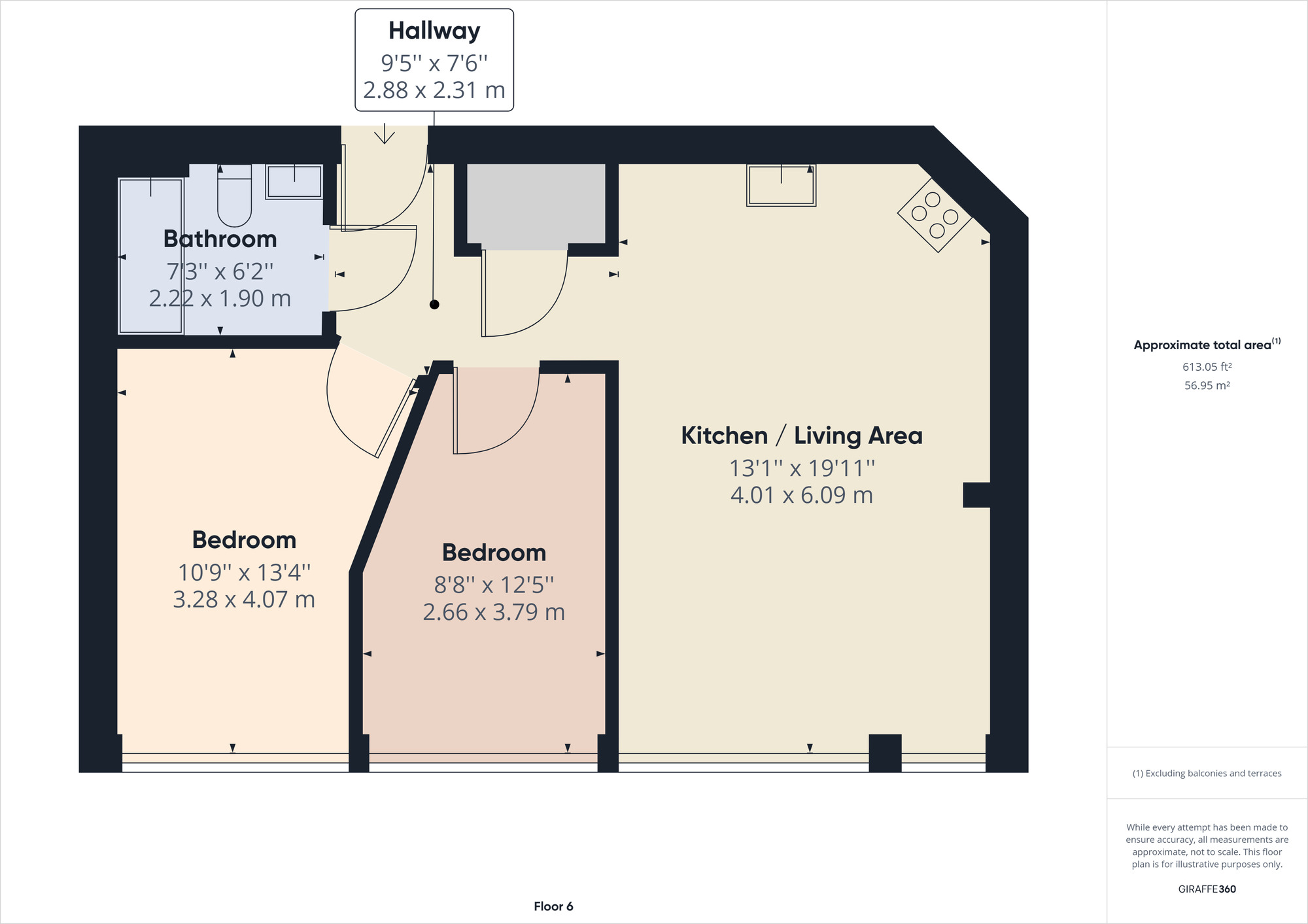 Floorplan of 2 bedroom Flat for sale, Guildhall Road, Northampton, Northamptonshire, NN1