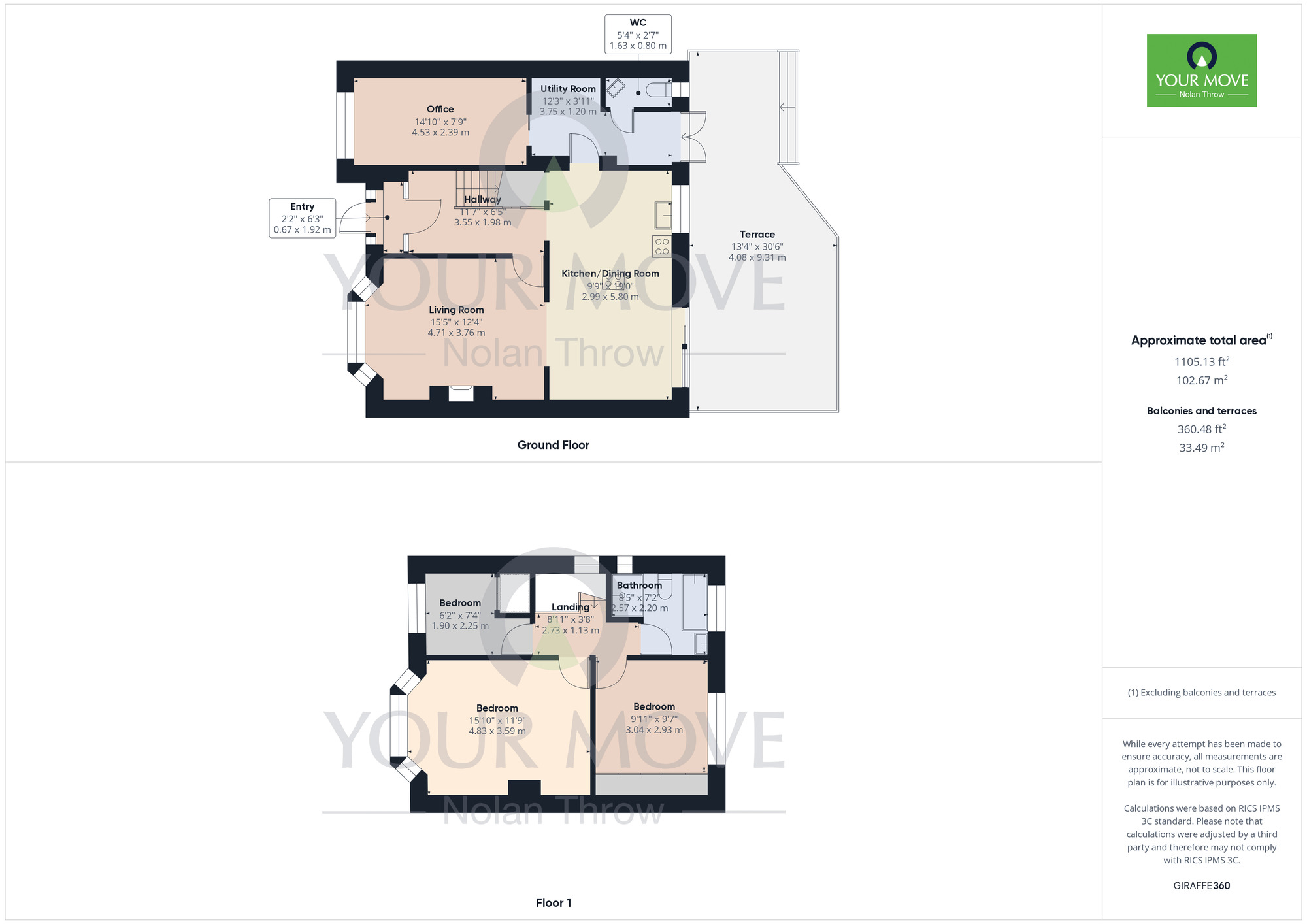 Floorplan of 3 bedroom Semi Detached House for sale, The Bartons Close, Dallington Village, Northamptonshire, NN5