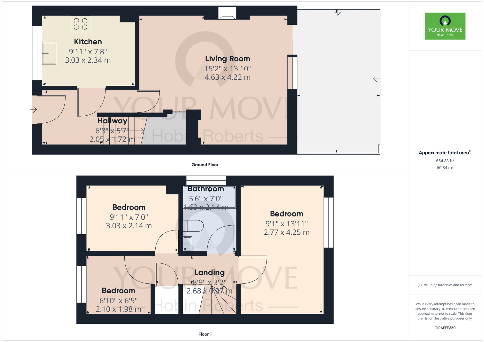 Floorplan of 3 bedroom Semi Detached House for sale, Harksome Hill, West Hunsbury, Northampton, Northamptonshire, NN4