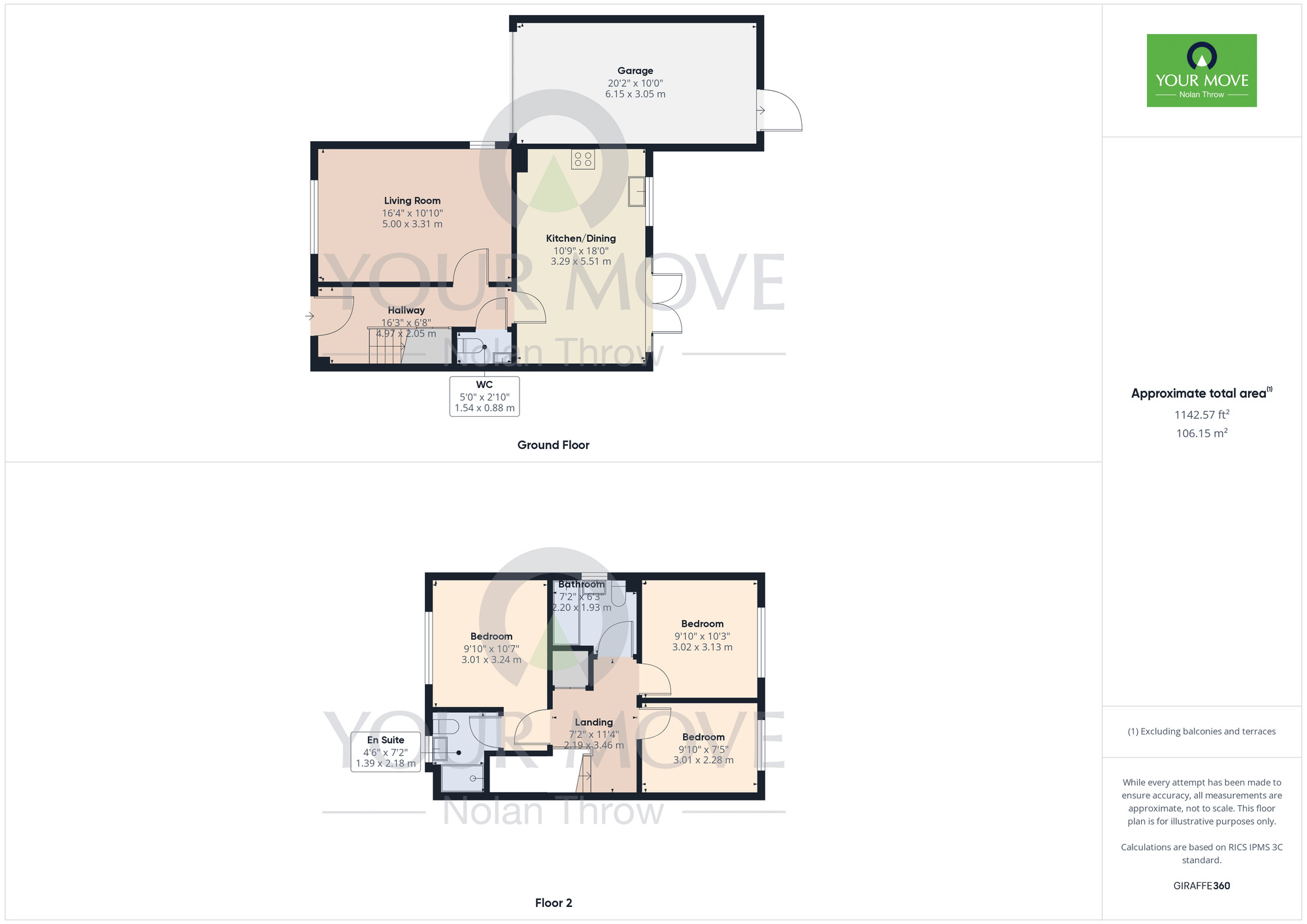 Floorplan of 3 bedroom Detached House for sale, Somerset Drive, Duston, Northamptonshire, NN5