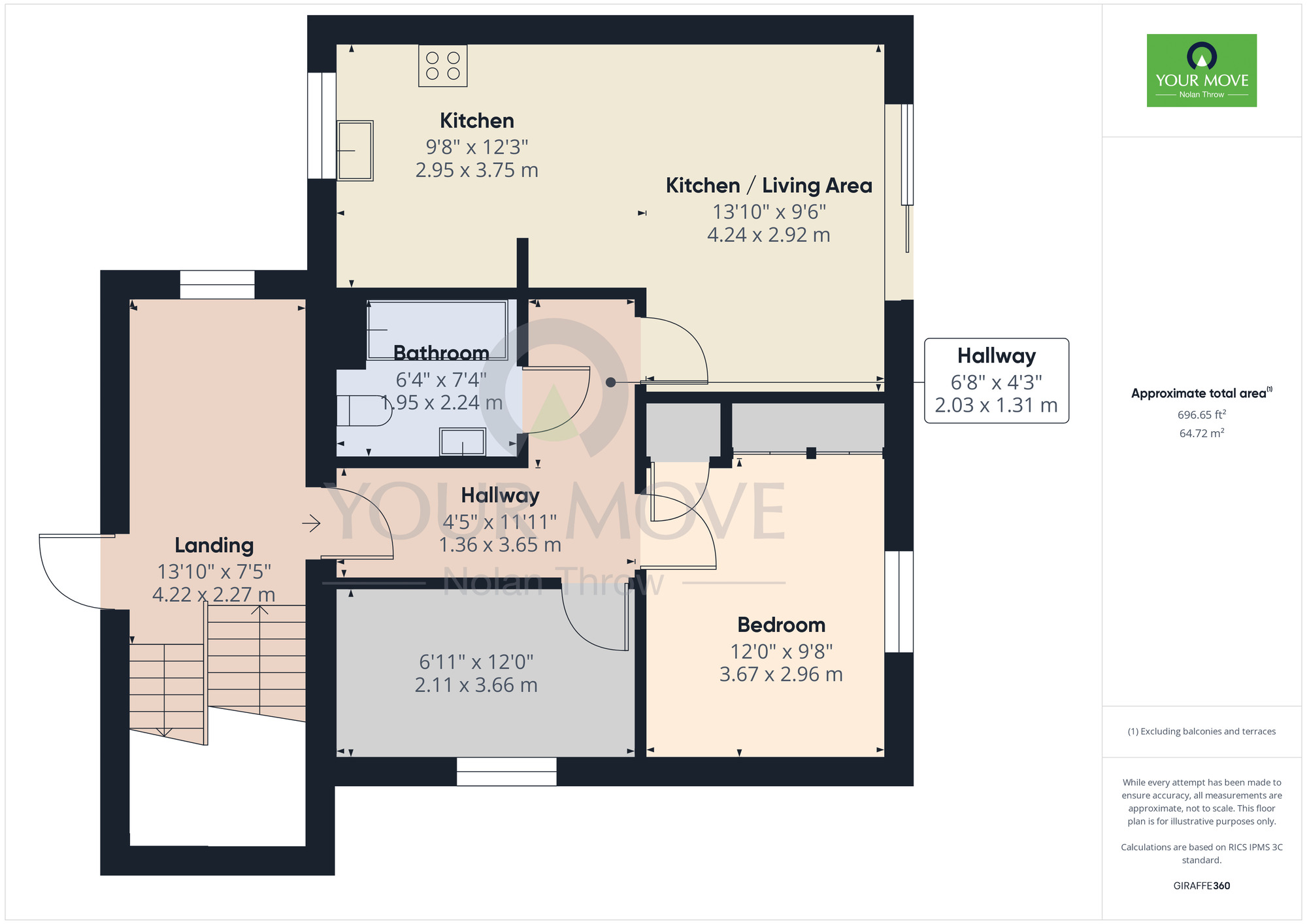 Floorplan of 2 bedroom  Flat for sale, St. Andrews Street, Northampton, Northamptonshire, NN1